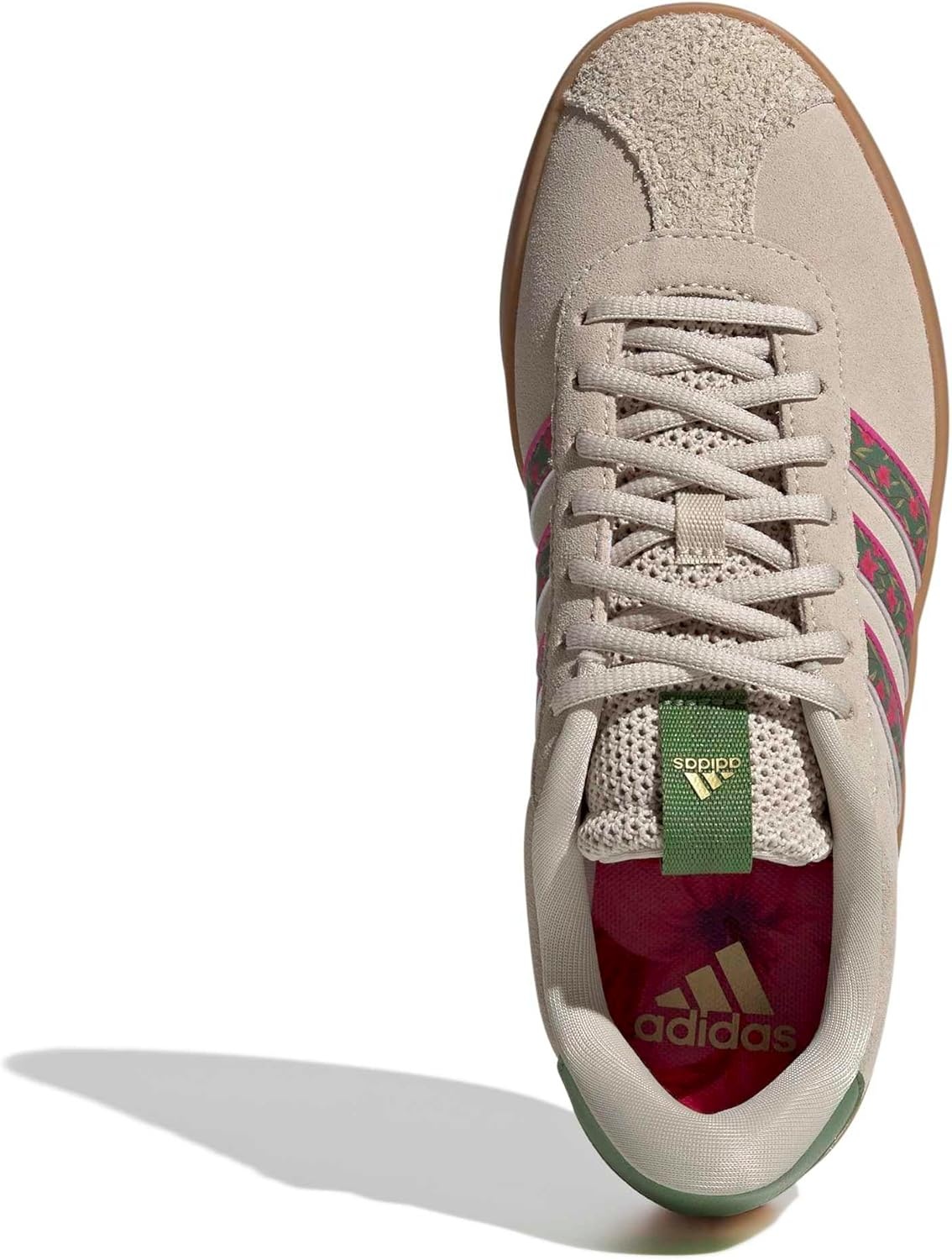 image:imageadidas Womens VL Court 30 SneakerCrystal LinenCrew GreenBahia Magenta