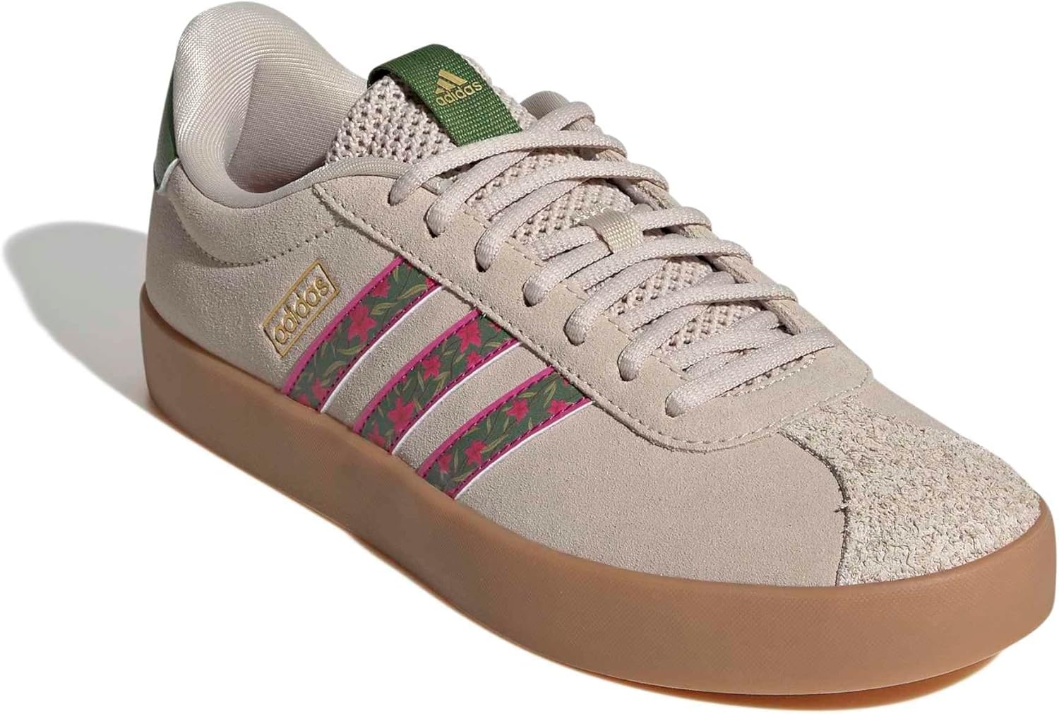 image:imageadidas Womens VL Court 30 SneakerCrystal LinenCrew GreenBahia Magenta