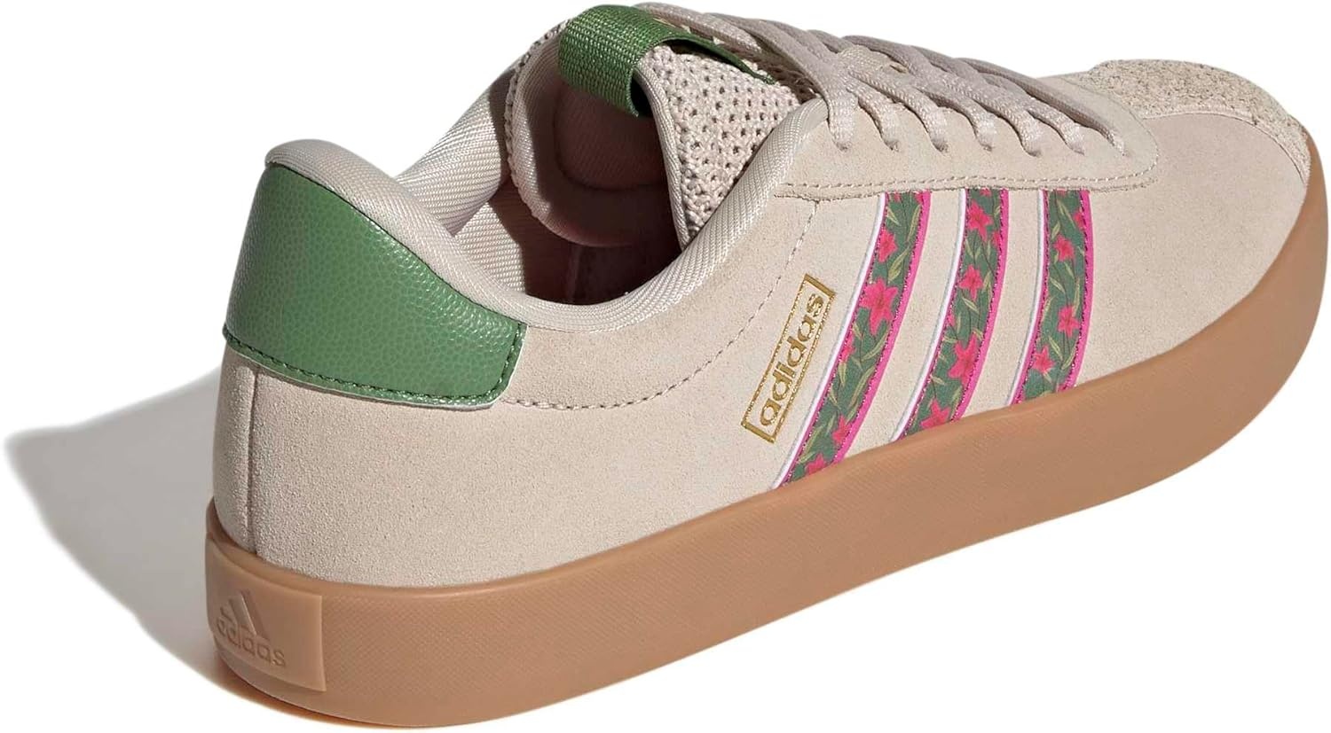 image:imageadidas Womens VL Court 30 SneakerCrystal LinenCrew GreenBahia Magenta