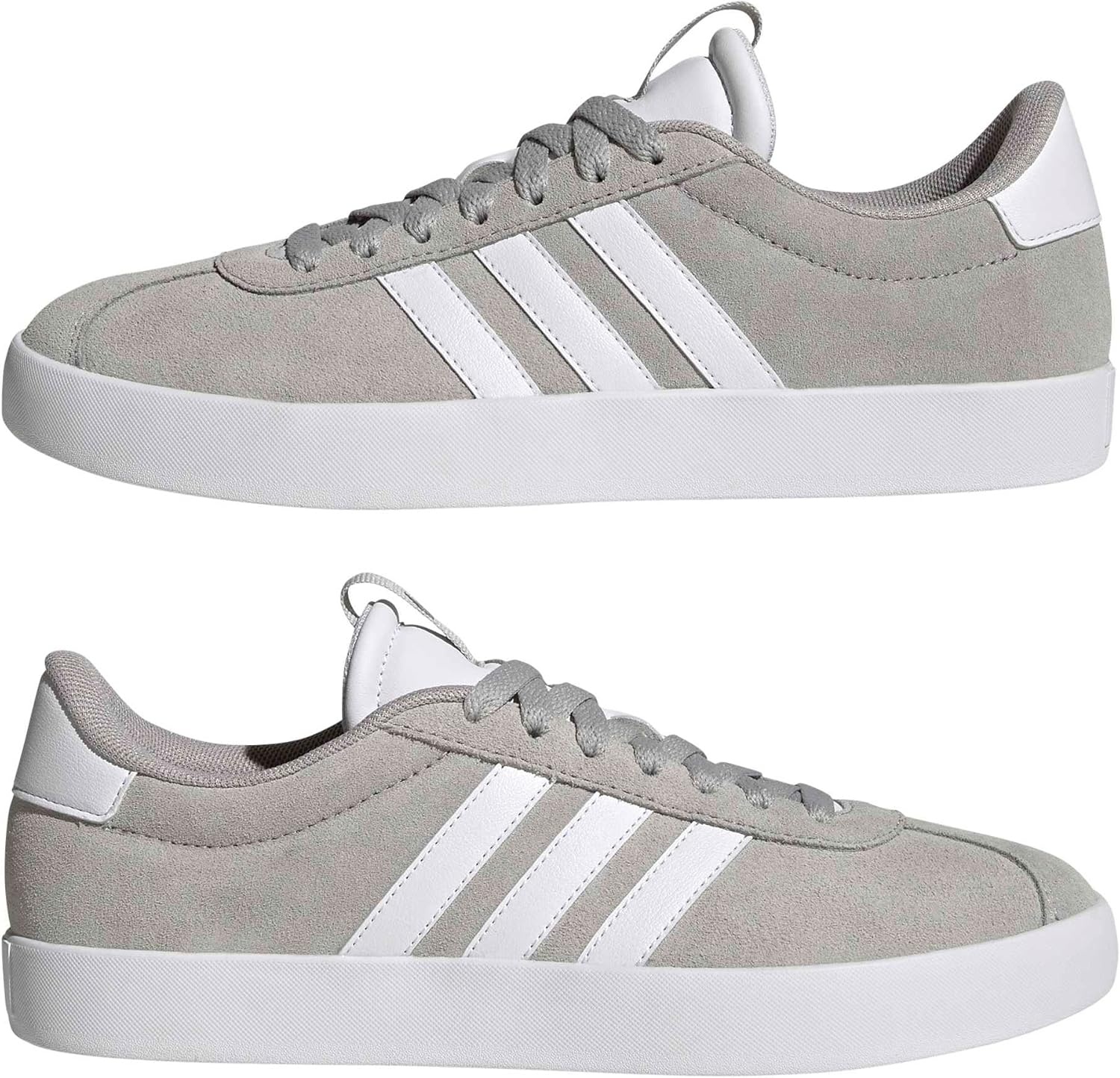 image:imageadidas Womens VL Court 30 SneakerGrey Two Cloud White Silver Metallic