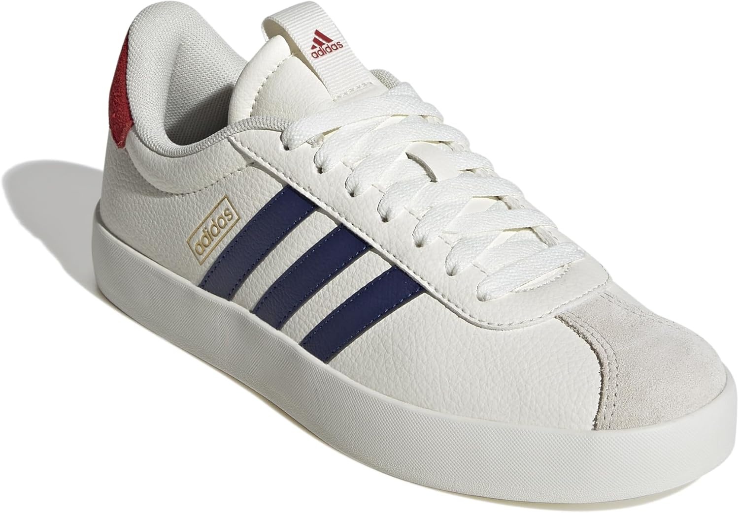 image:imageadidas Womens VL Court 30 SneakerOff WhiteDark BlueBetter Scarlet