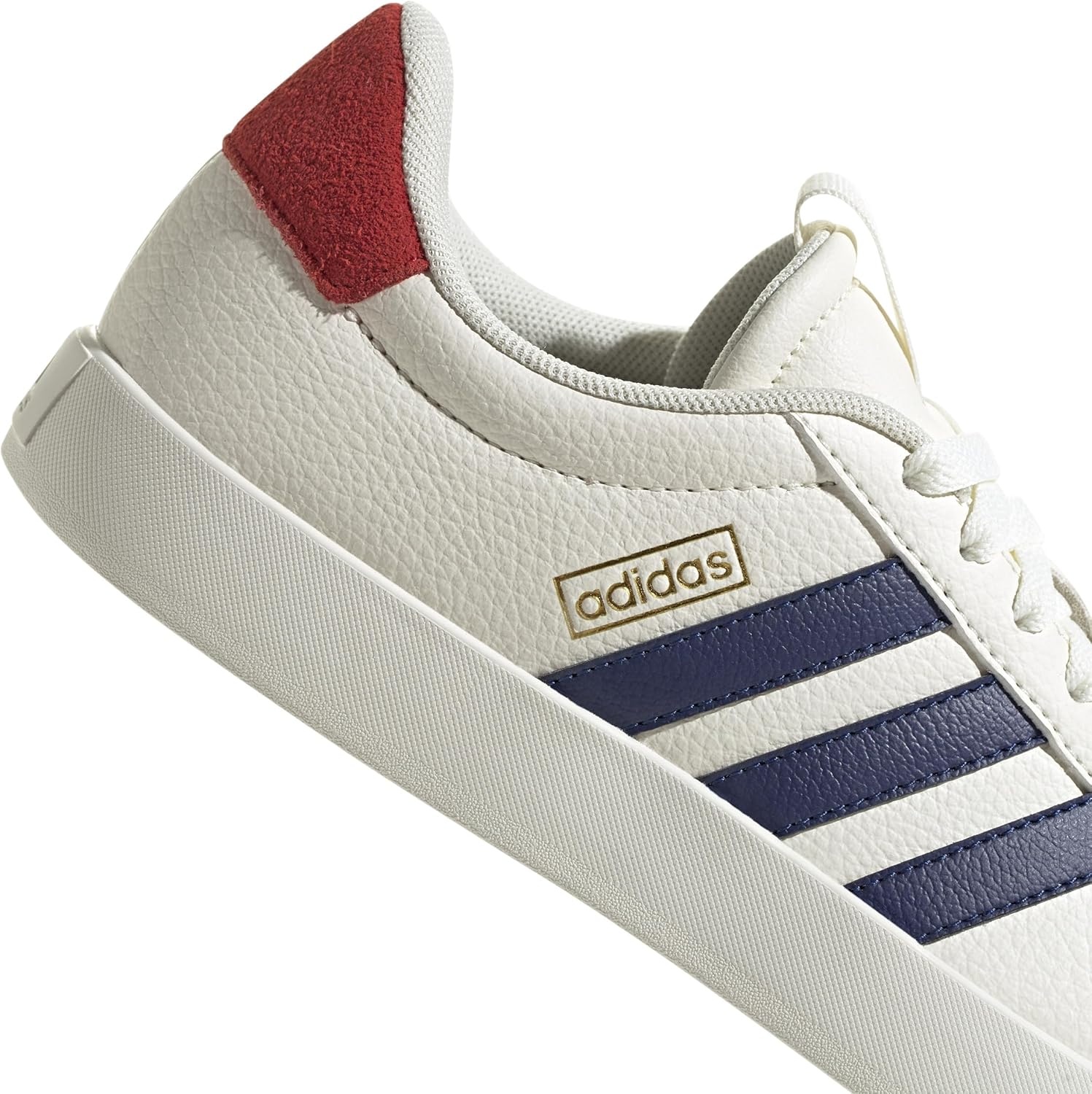 image:imageadidas Womens VL Court 30 SneakerOff WhiteDark BlueBetter Scarlet