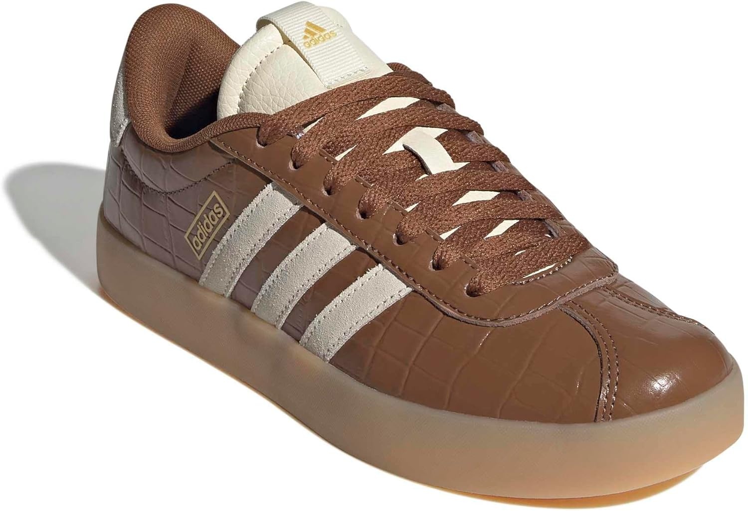 image:imageadidas Womens VL Court 30 SneakerPreloved BrownCream WhiteGold Metallic