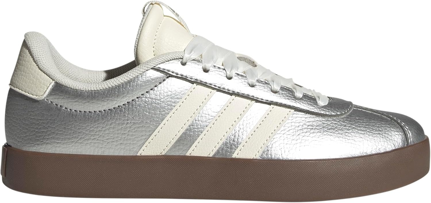 image:imageadidas Womens VL Court 30 SneakerSilver MetallicOff WhiteGum