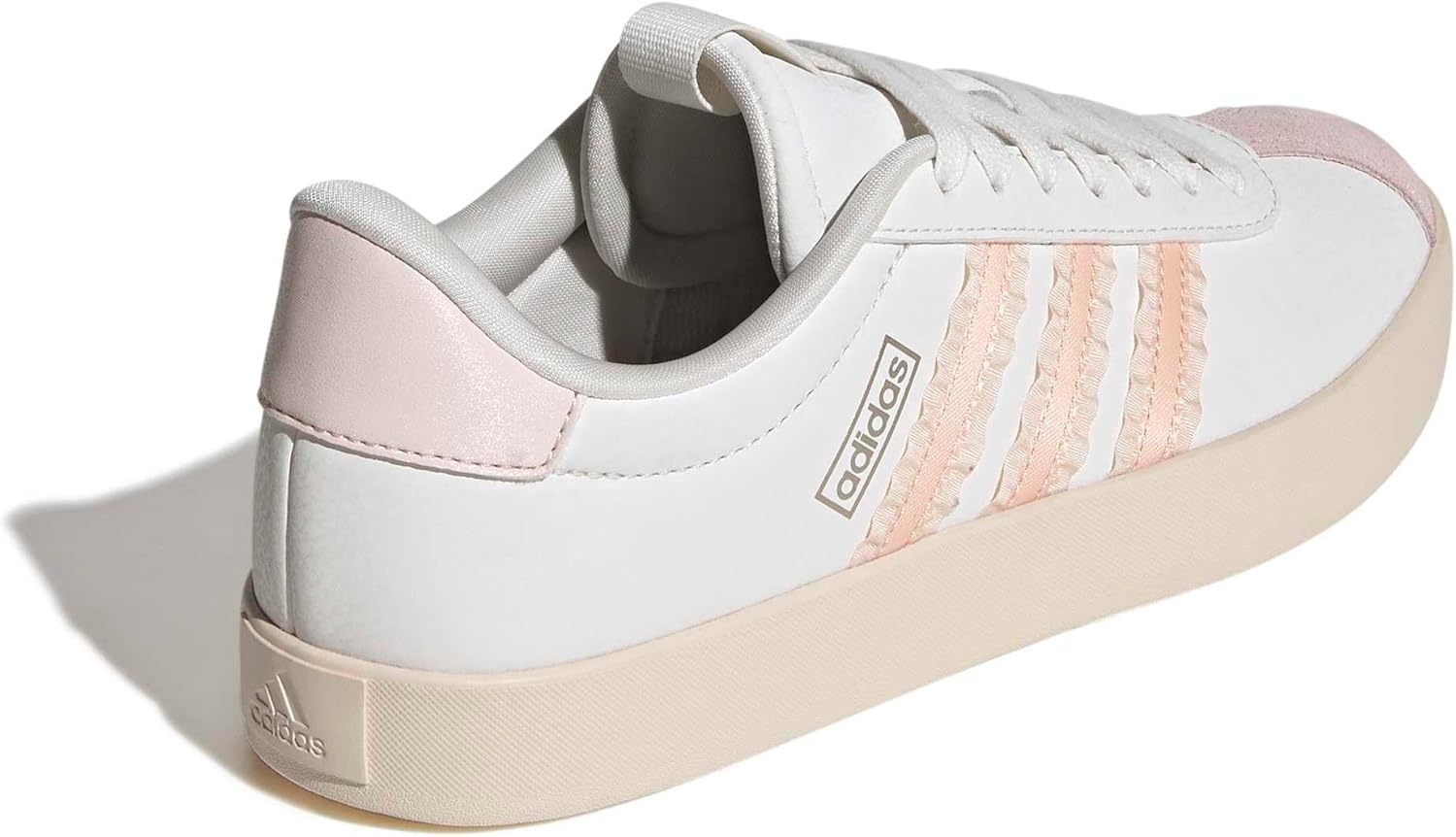 image:imageadidas Womens VL Court 30 SneakerWhiteBlush PinkCyber Metallic