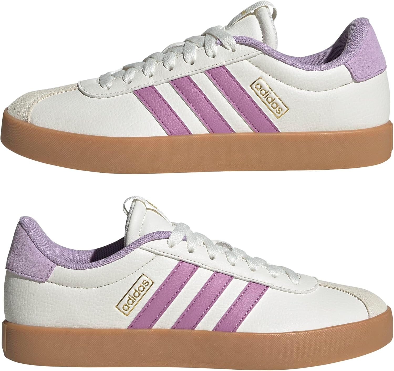 image:imageadidas Womens VL Court 30 SneakerWhitePreloved PurplePowder Plum