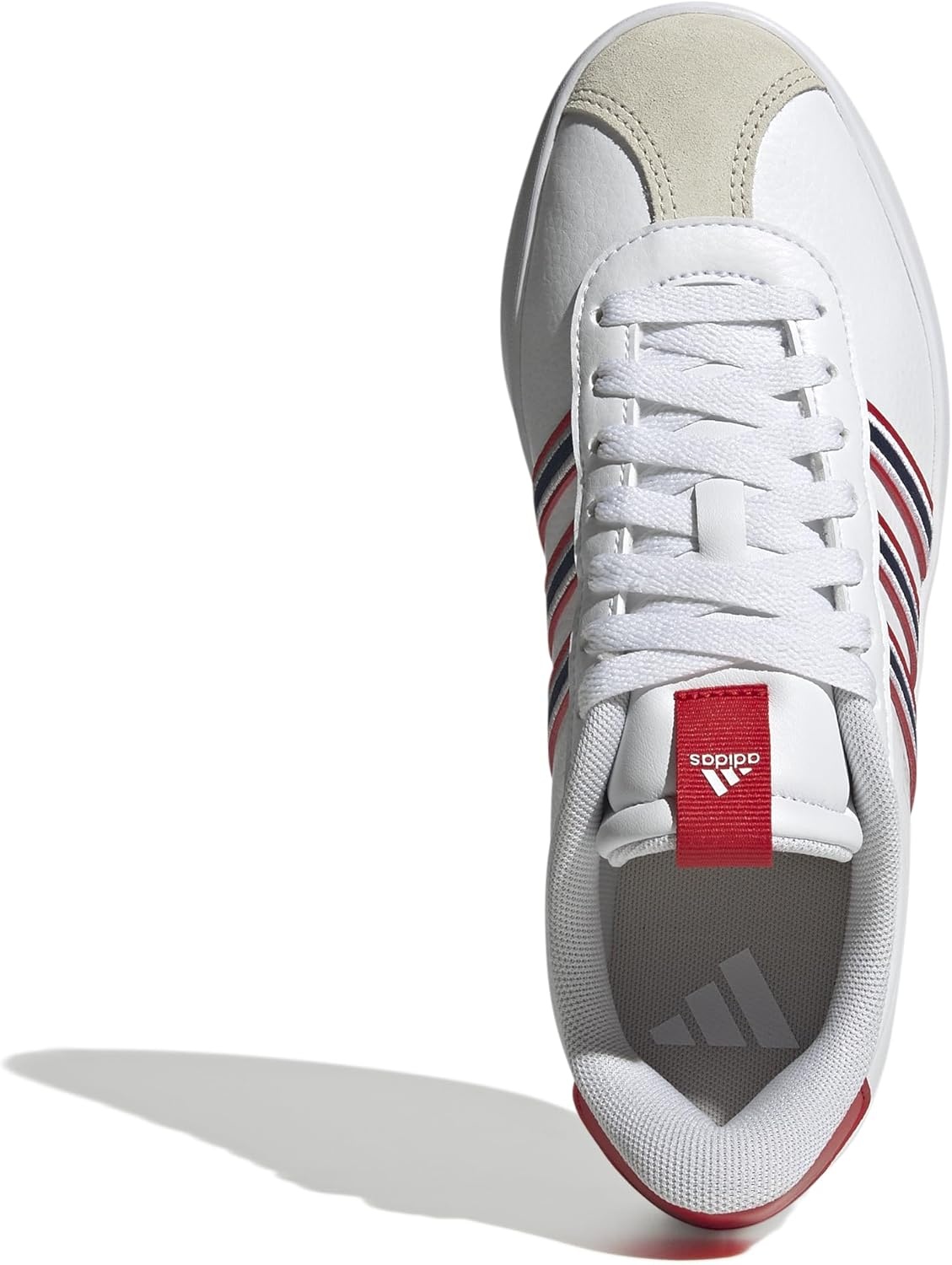image:imageadidas Womens VL Court 30 SneakerWhiteTeam Navy BlueBetter Scarlet
