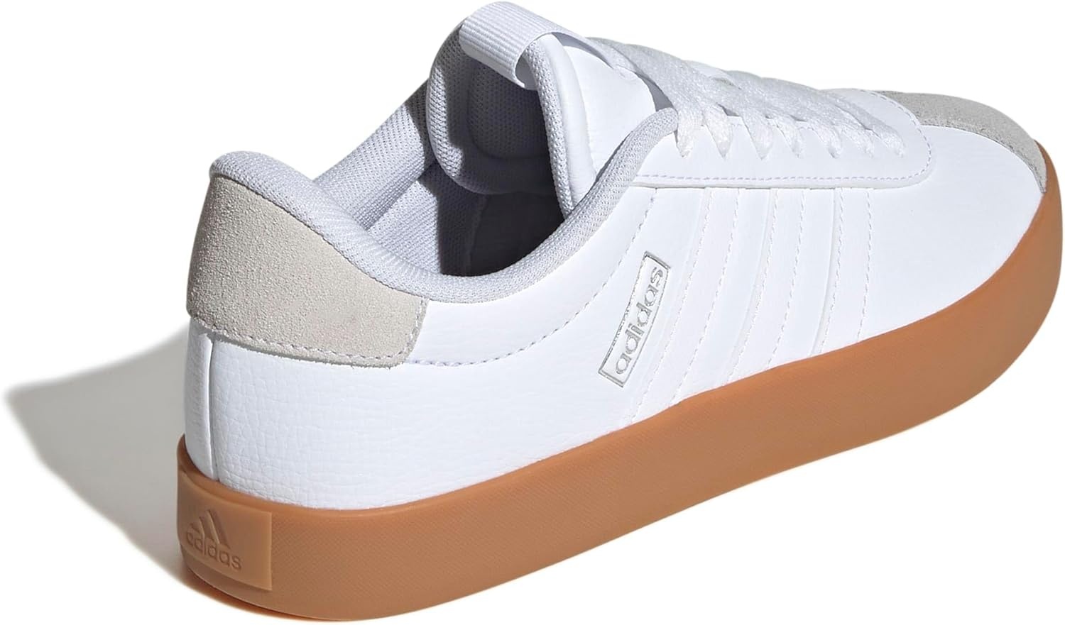 image:imageadidas Womens VL Court 30 SneakerWhiteWhiteSilver Metallic
