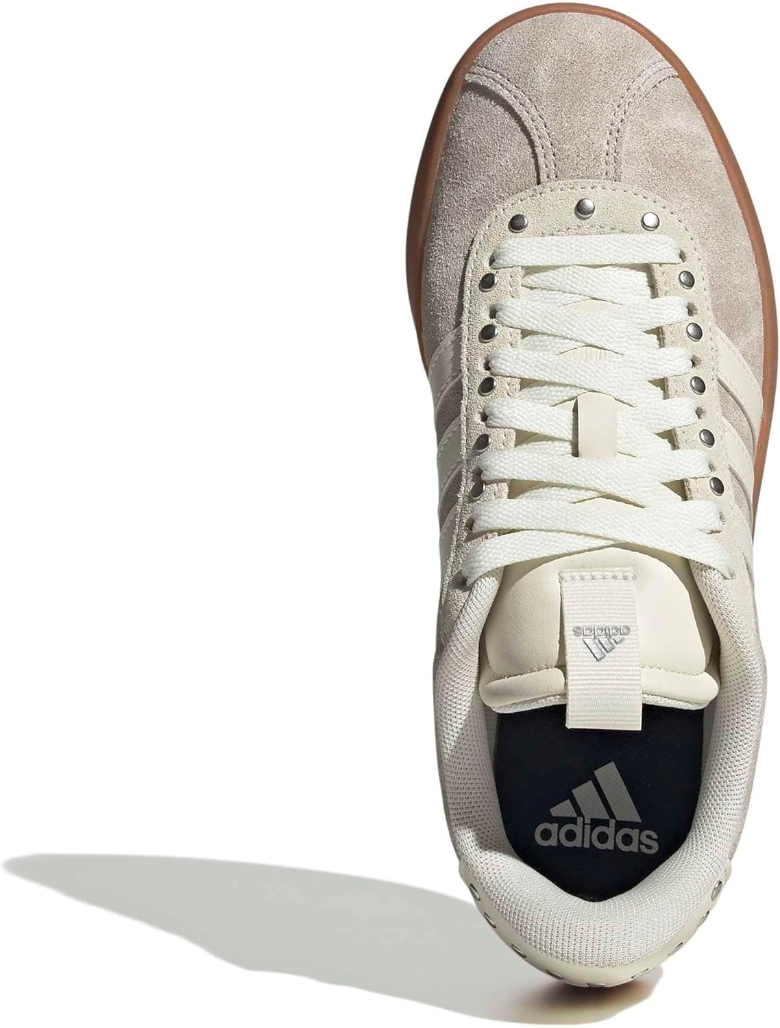 image:imageadidas Womens VL Court 30 SneakerWonder BeigeOff WhiteIron Metallic