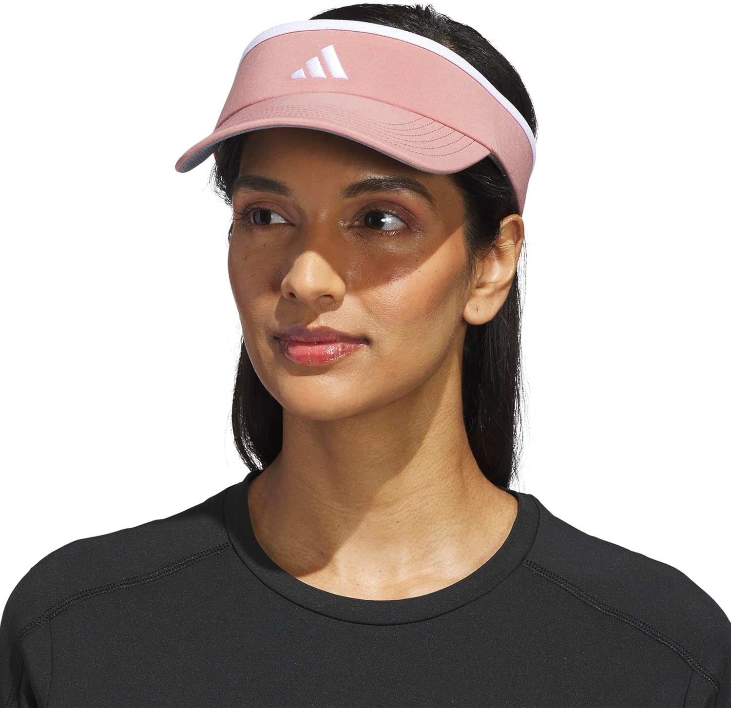image:imageadidas Womens Visor Match Athletic Clipon Sun Hat for Sport amp TrainingWarm Clay PinkWhite