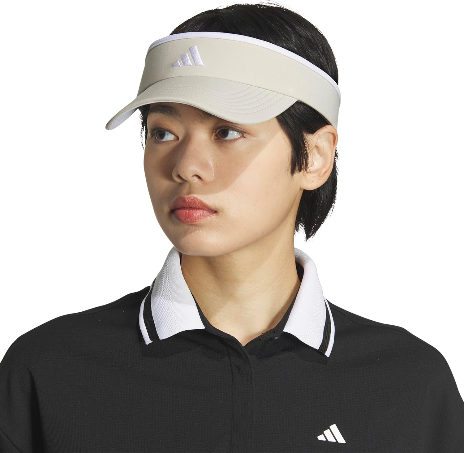 image:imageadidas Womens Visor Match Athletic Clipon Sun Hat for Sport amp TrainingWonder Alumina GreyWhite