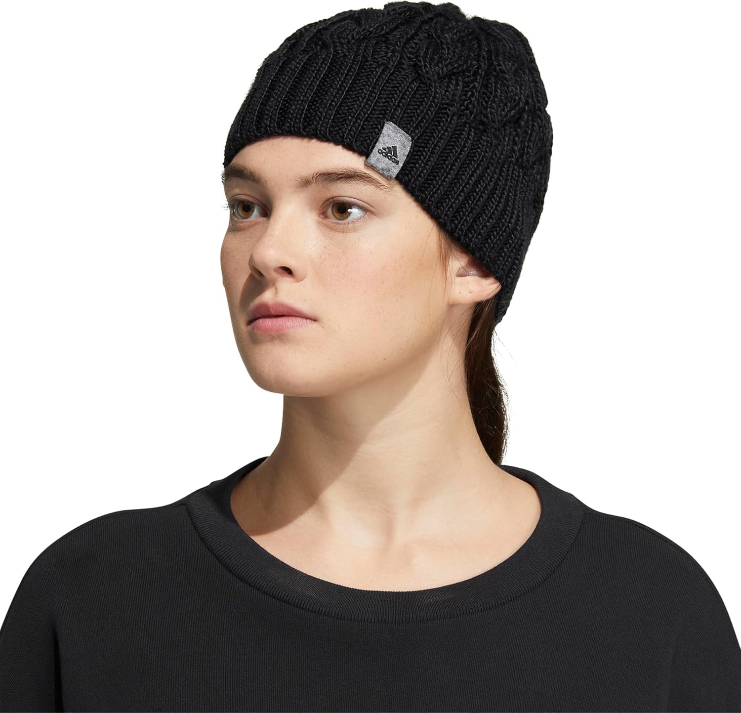 image:imageadidas Womens Whittier Beanie Cuffless Knit Winter Hat3Black