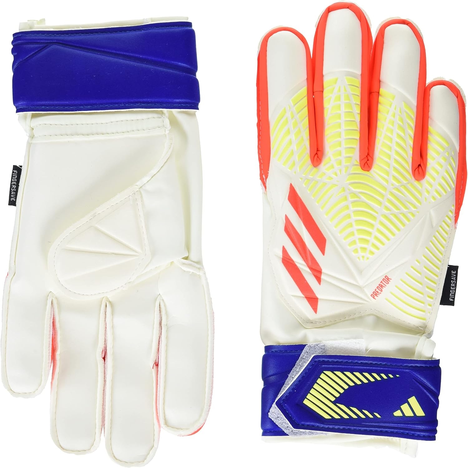 image:imageadidas adidas Unisex Soccer Goalie GlovesWhiteSolar RedBright Cyan