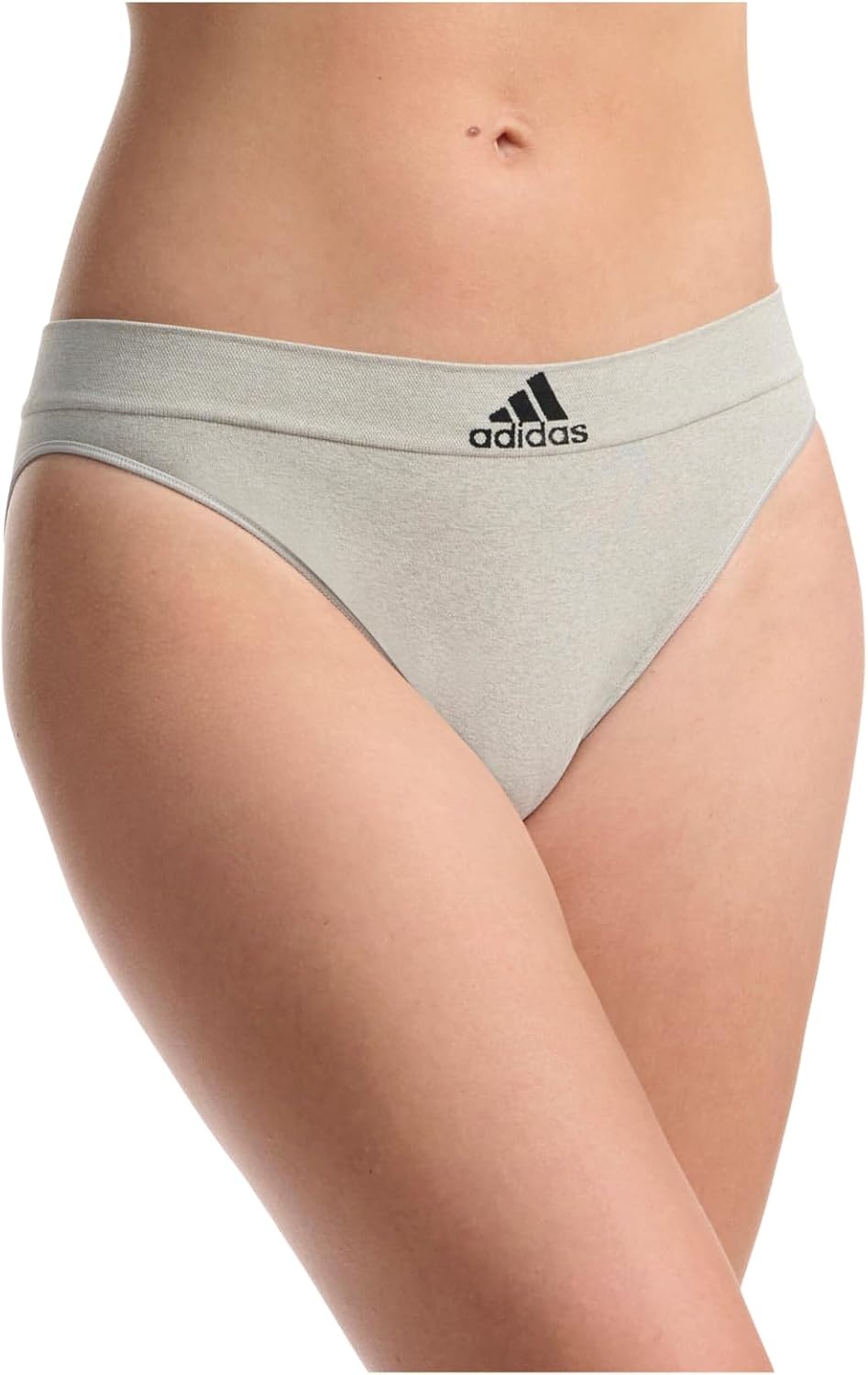 image:imageadidas womens Seamless Bikini Underwear MultipackBlack With StripesHeather GreyVivid Red