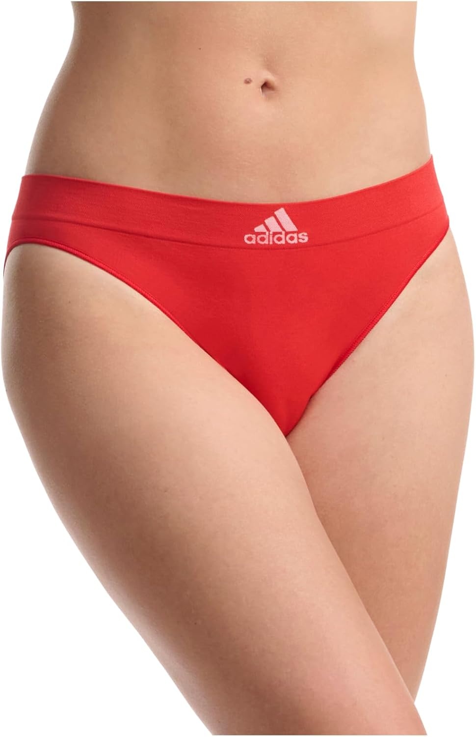image:imageadidas womens Seamless Bikini Underwear MultipackBlack With StripesHeather GreyVivid Red