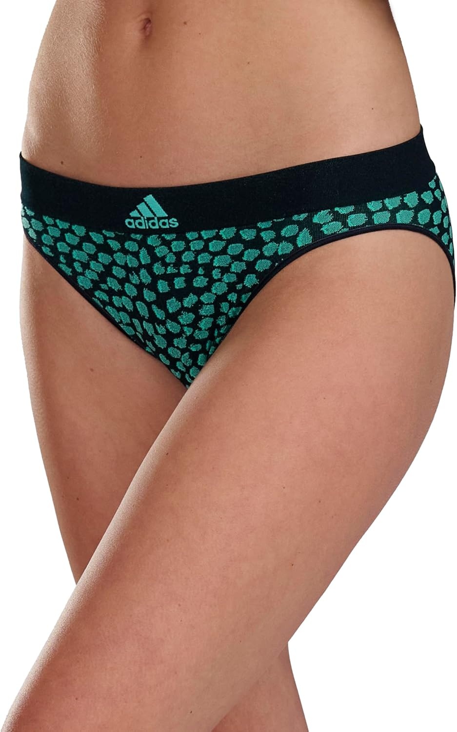 image:imageadidas womens Seamless Bikini Underwear MultipackBlue SpottedHeather GreyNight Indigo 6 Pack