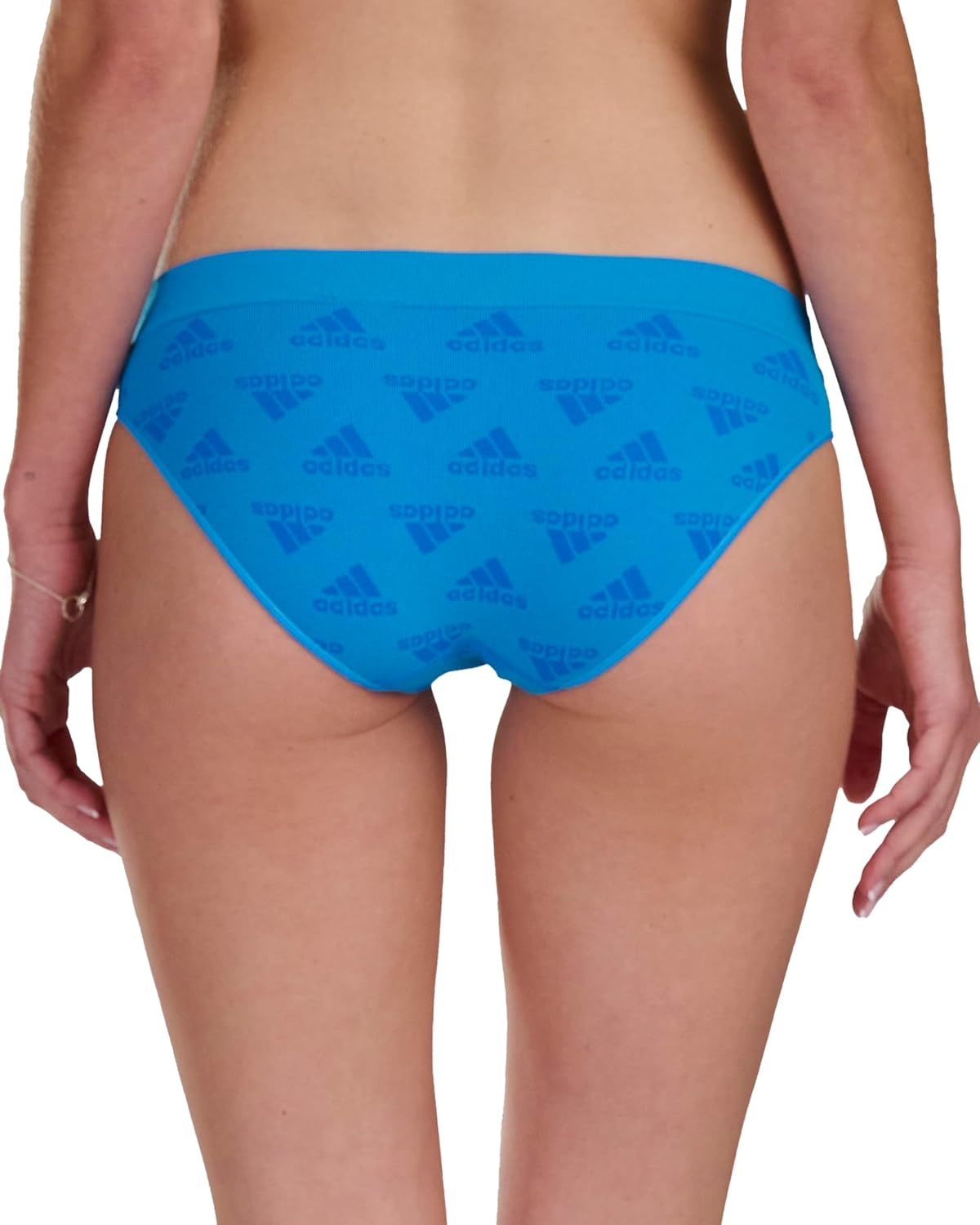 image:imageadidas womens Seamless Bikini Underwear MultipackPulse Blue LogoHeather GreyWhite 6 Pack