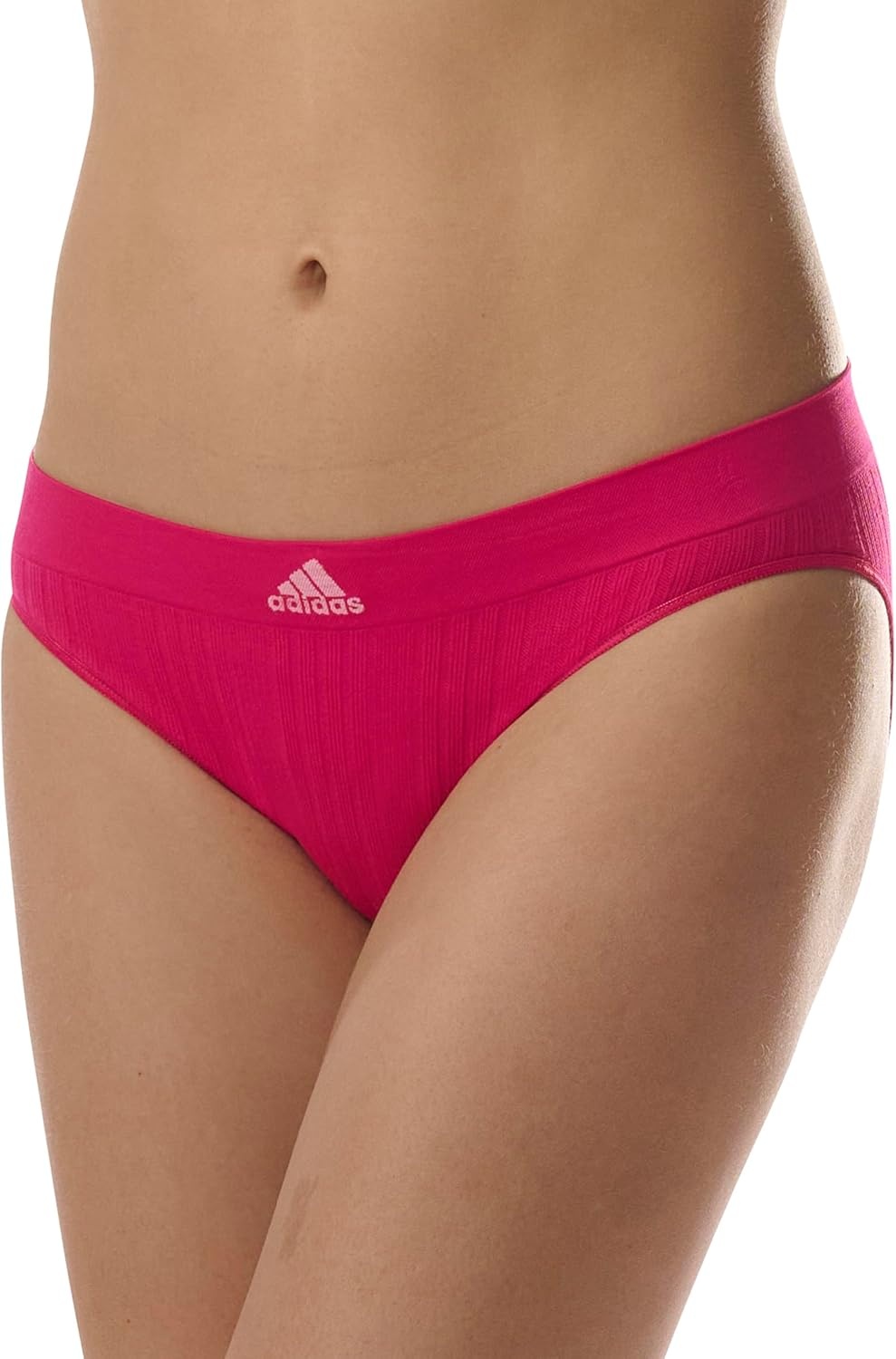 image:imageadidas womens Seamless Bikini Underwear MultipackReal Magenta RibbedBlackPeach WhipLucid Pink RibbedHeather GreyShadow Violet