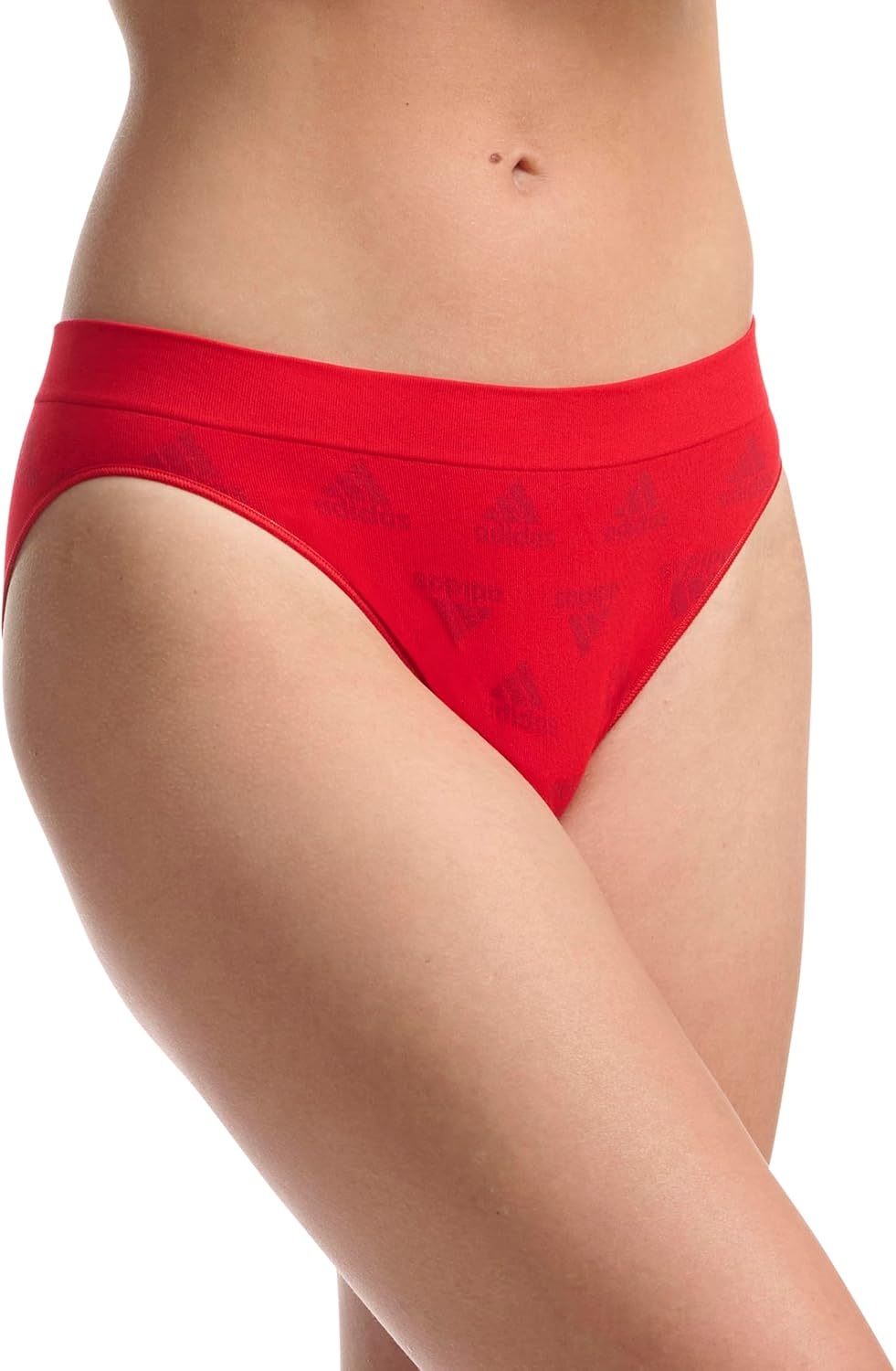 image:imageadidas womens Seamless Bikini Underwear MultipackVivid Red LogoWhiteNight Indigo 6 Pack