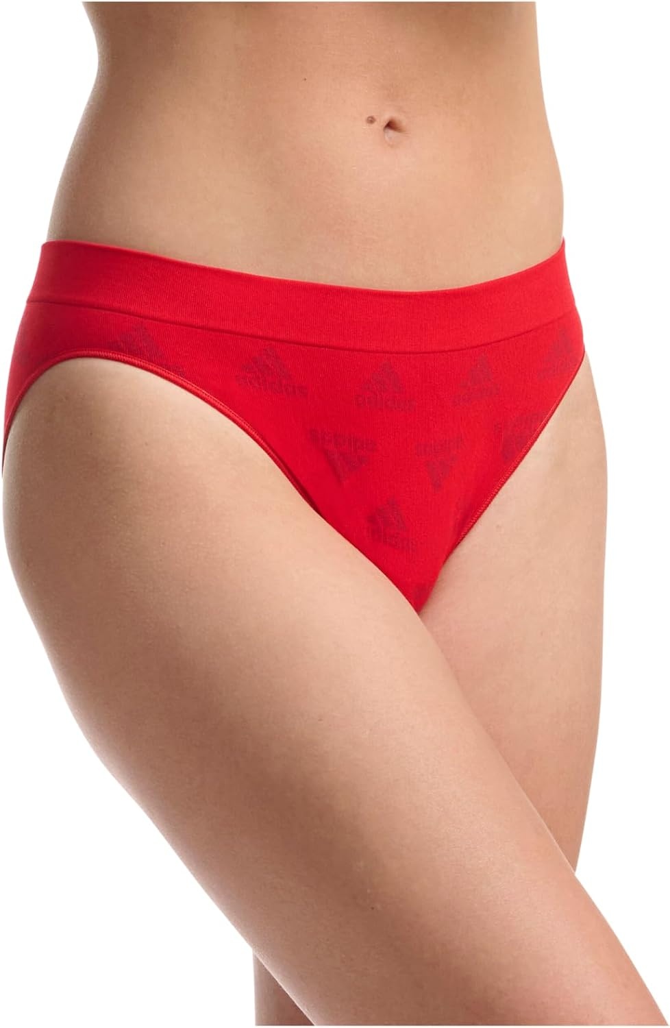 image:imageadidas womens Seamless Bikini Underwear MultipackVivid Red LogoWhiteNight Indigo