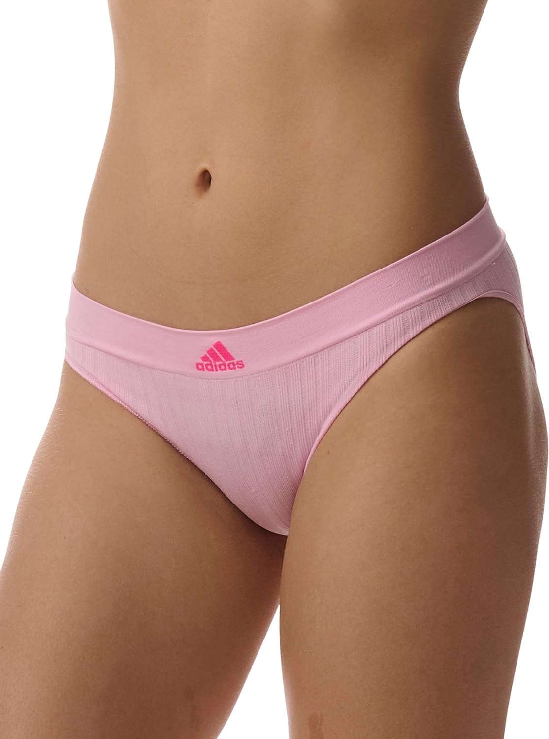image:imageadidas womens Seamless Bikini Underwear MultipackWonder Pink RibbedWhiteViolet ToneReal Magenta RibbedBlackPeach Whip