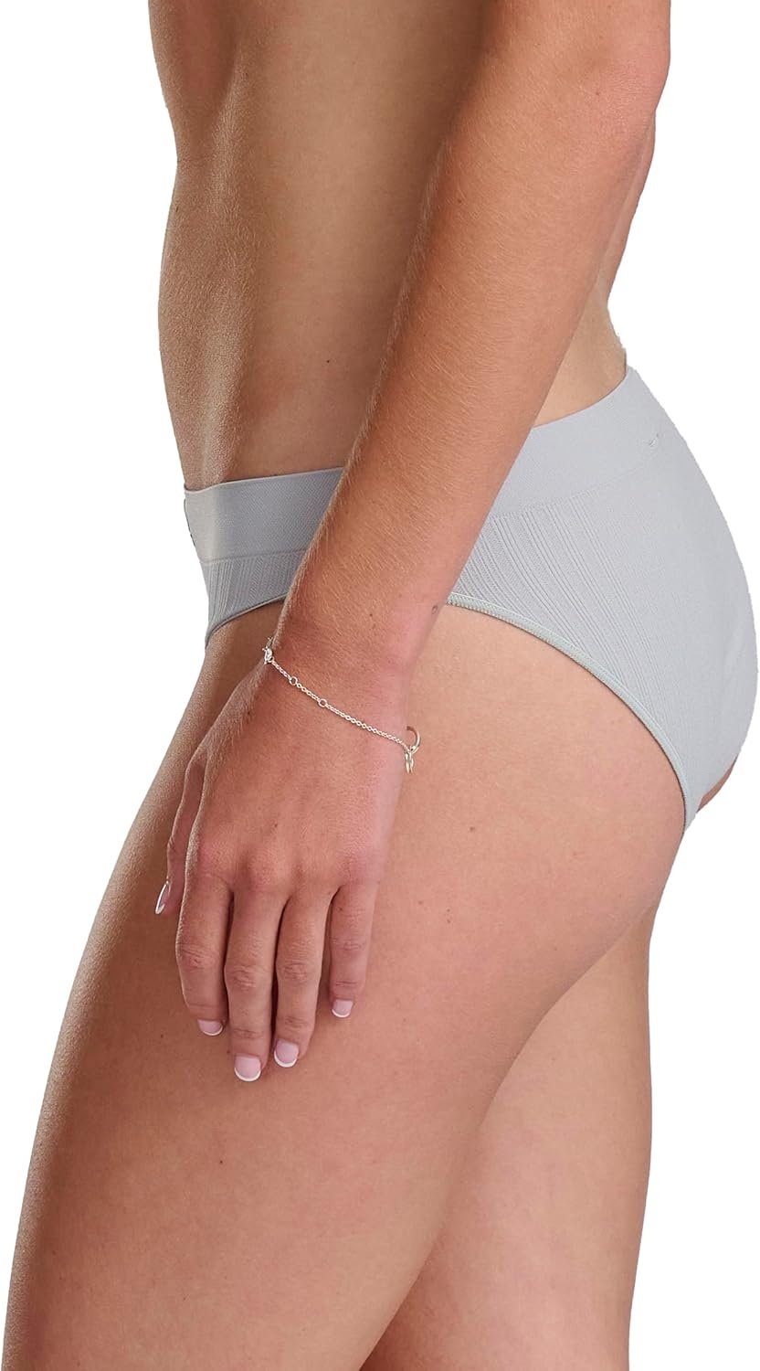 image:imageadidas womens Seamless Bikini Underwear MultipackWonder Silver RibbedWhiteWonder Beige Ribbed