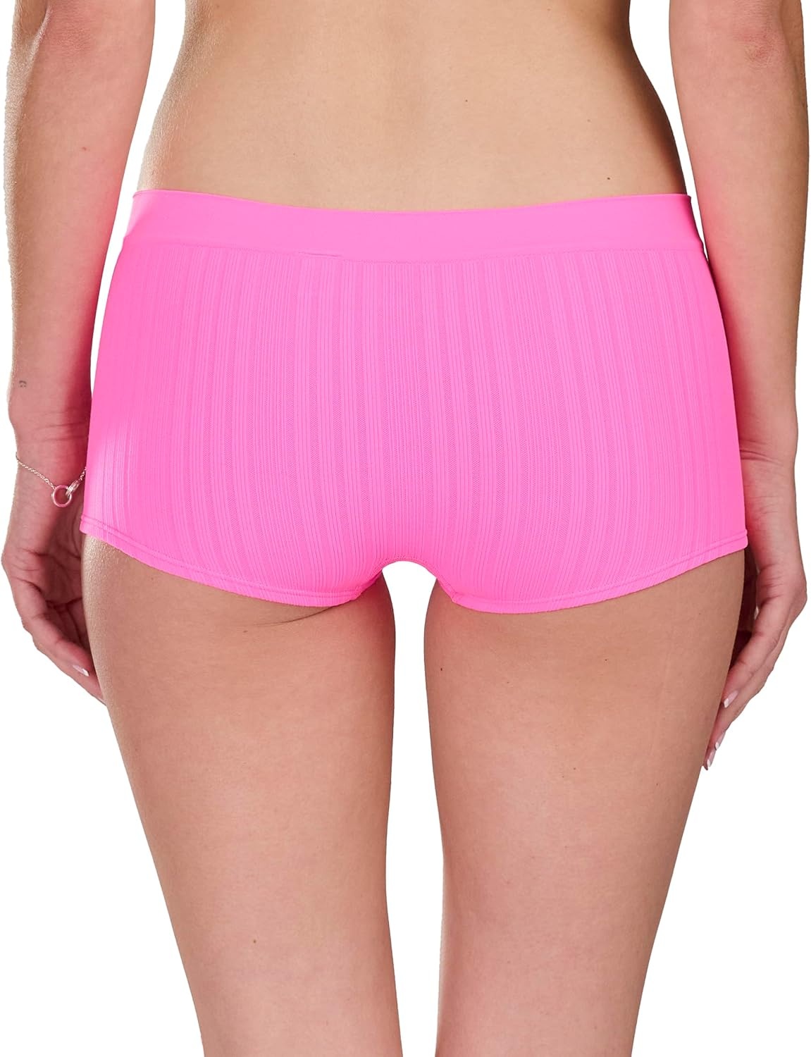 image:imageadidas womens Seamless Boyshort Underwear MultipackLucid Pink RibbedHeather GreyShadow Violet