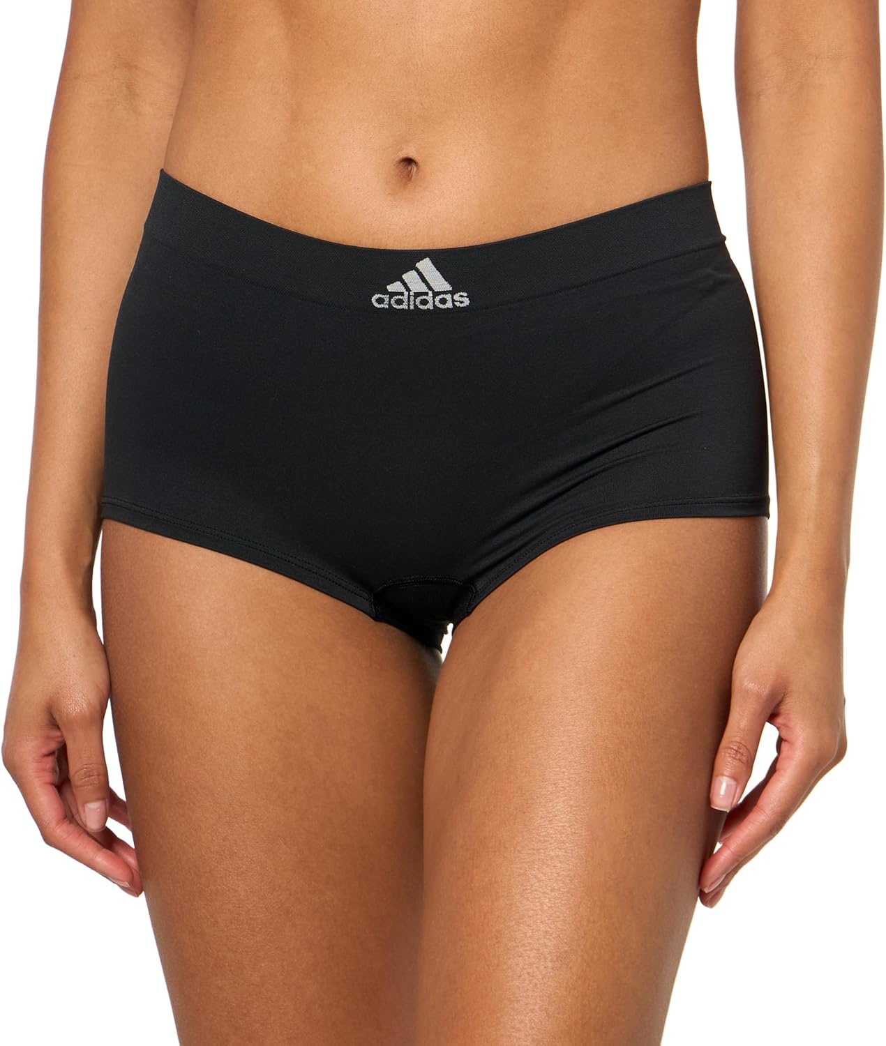 image:imageadidas womens Seamless Boyshort Underwear MultipackPink SnakeHeather GreyBlack