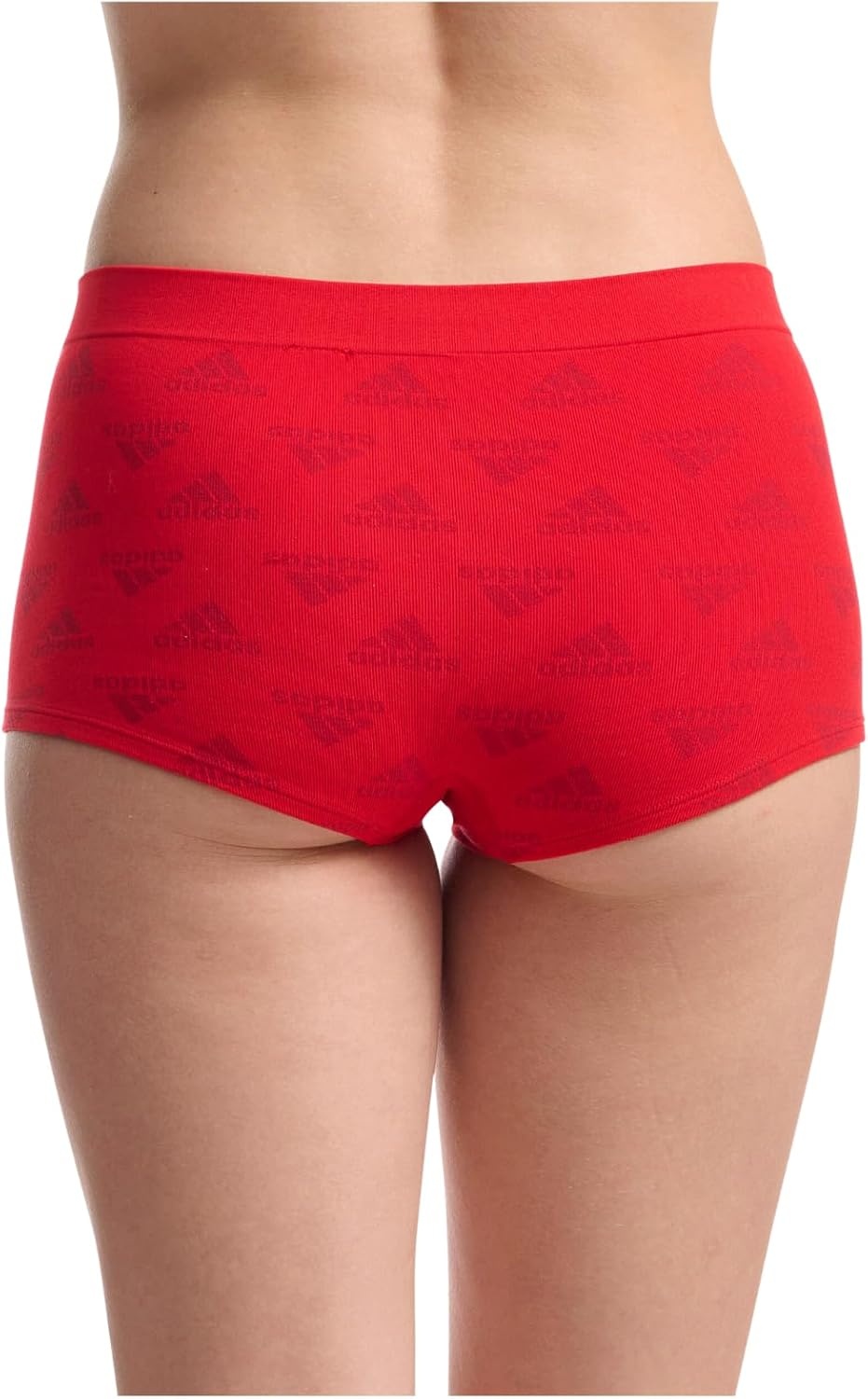 image:imageadidas womens Seamless Boyshort Underwear MultipackVivid Red LogoWhiteNight Indigo