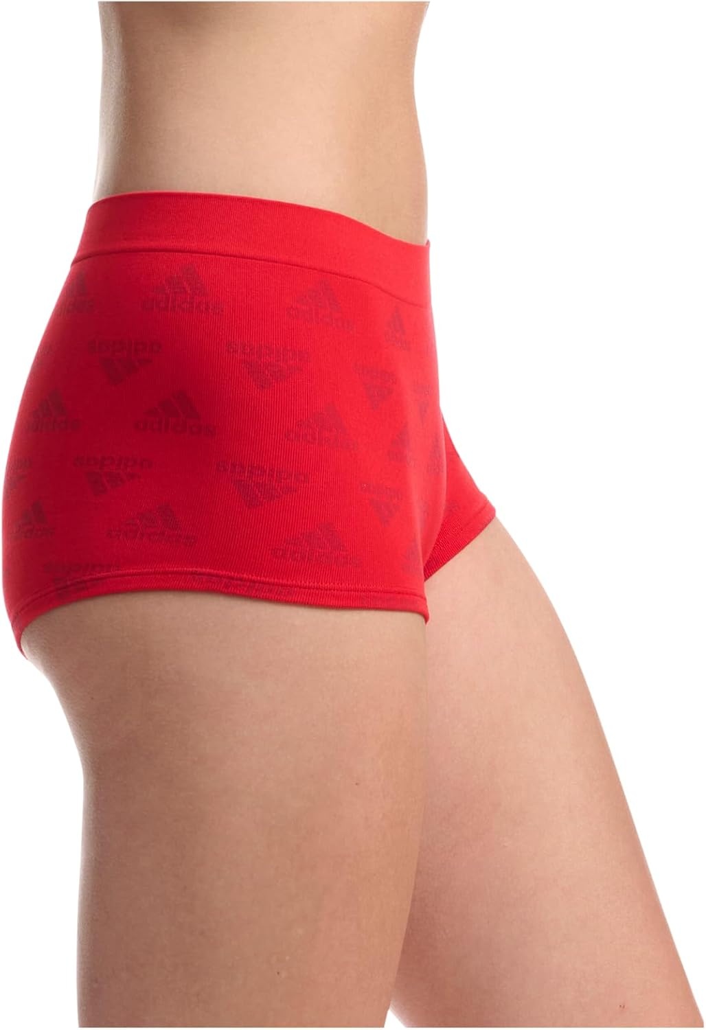 image:imageadidas womens Seamless Boyshort Underwear MultipackVivid Red LogoWhiteNight Indigo
