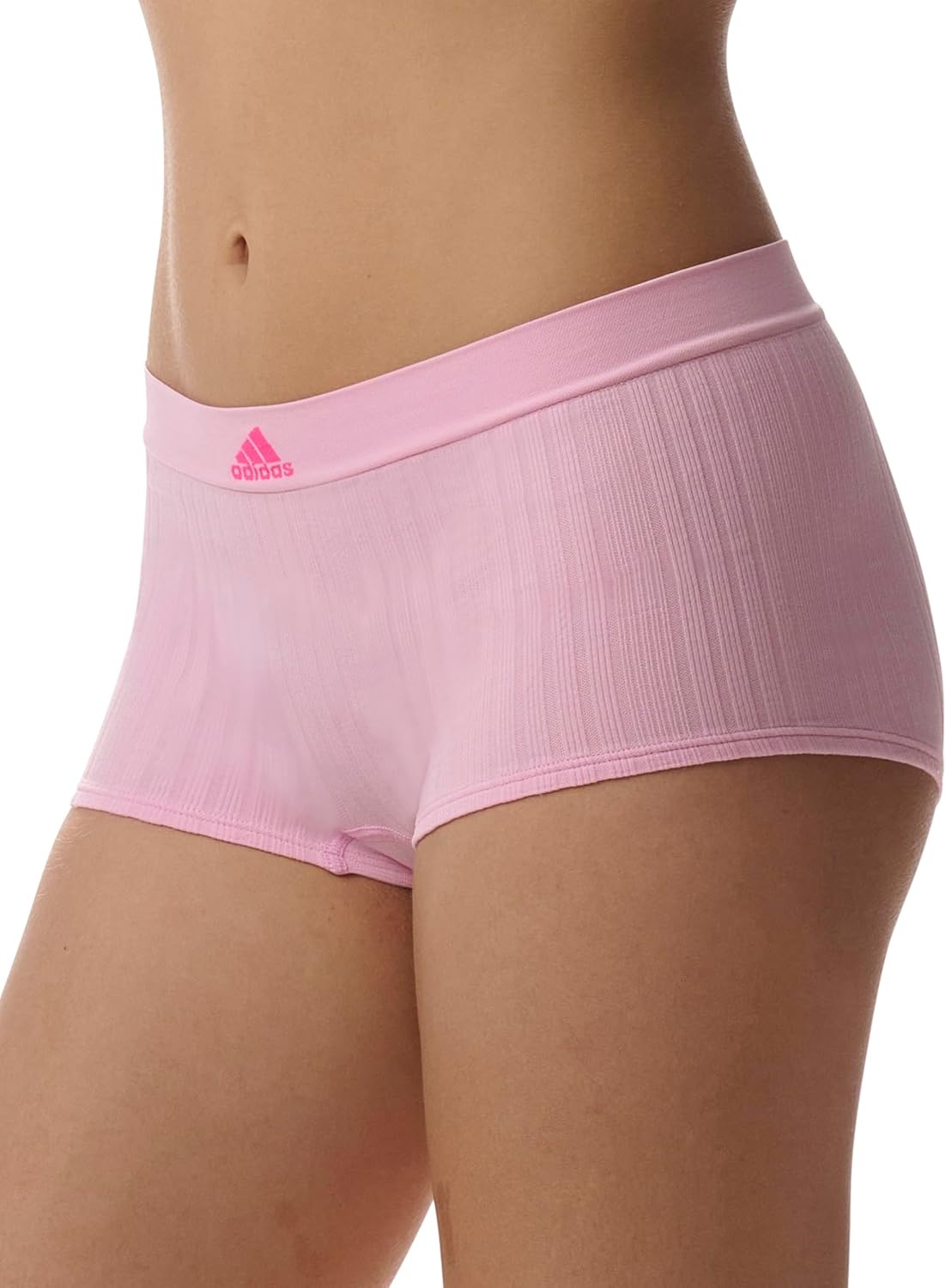 image:imageadidas womens Seamless Boyshort Underwear MultipackWonder PinkWhiteViolet Tone