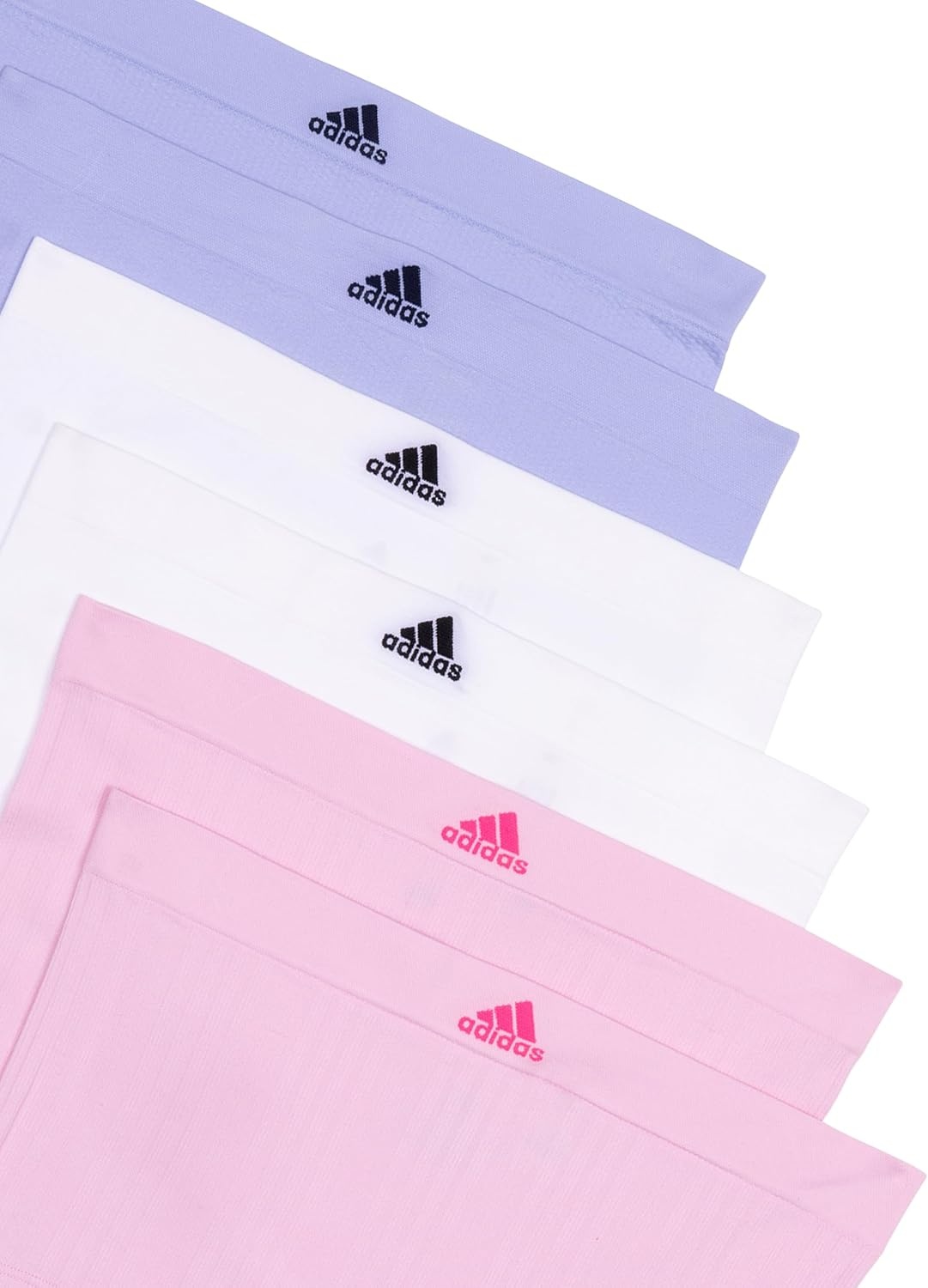 image:imageadidas womens Seamless Boyshort Underwear MultipackWonder PinkWhiteViolet Tone