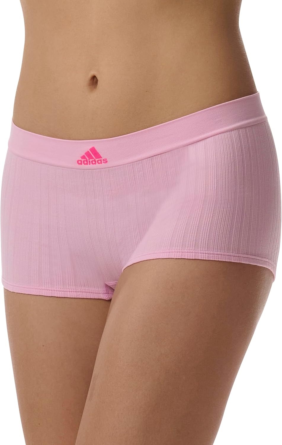 image:imageadidas womens Seamless Boyshort Underwear MultipackWonder PinkWhiteViolet Tone
