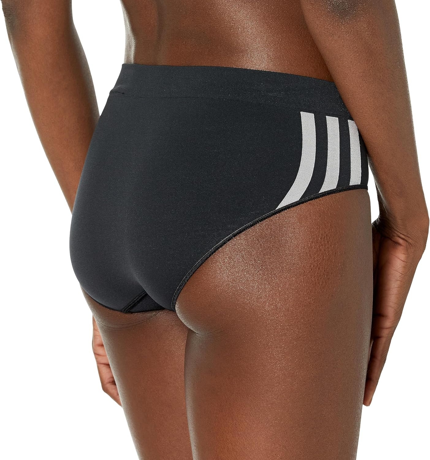 image:imageadidas womens Seamless Brief Panties 3packBlack With StripesHeather GreyVivid Red
