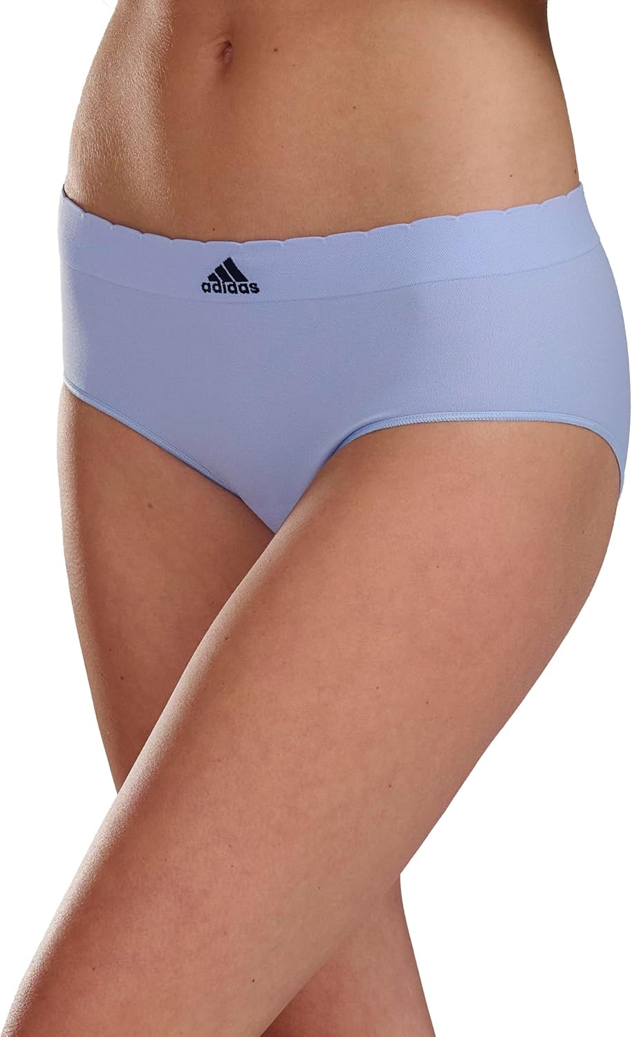 image:imageadidas womens Seamless Brief Panties 3packBlue Dawn ScallopHeather GreyLinen Green