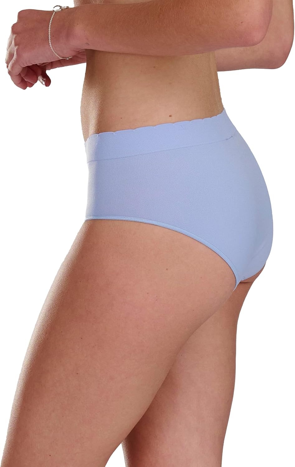 image:imageadidas womens Seamless Brief Panties 3packBlue Dawn ScallopHeather GreyLinen Green