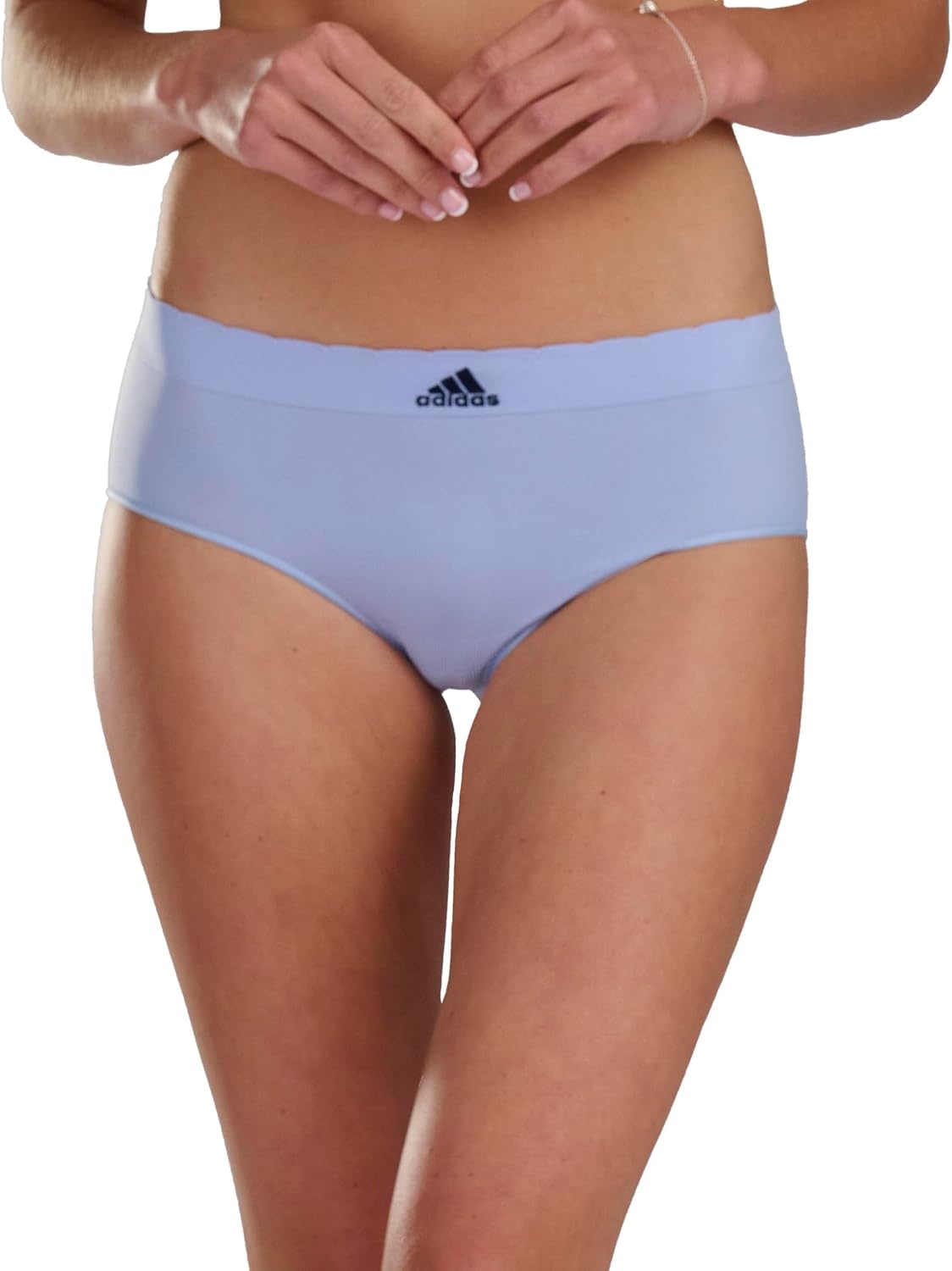 image:imageadidas womens Seamless Brief Panties 3packBlue Dawn ScallopHeather GreyLinen Green