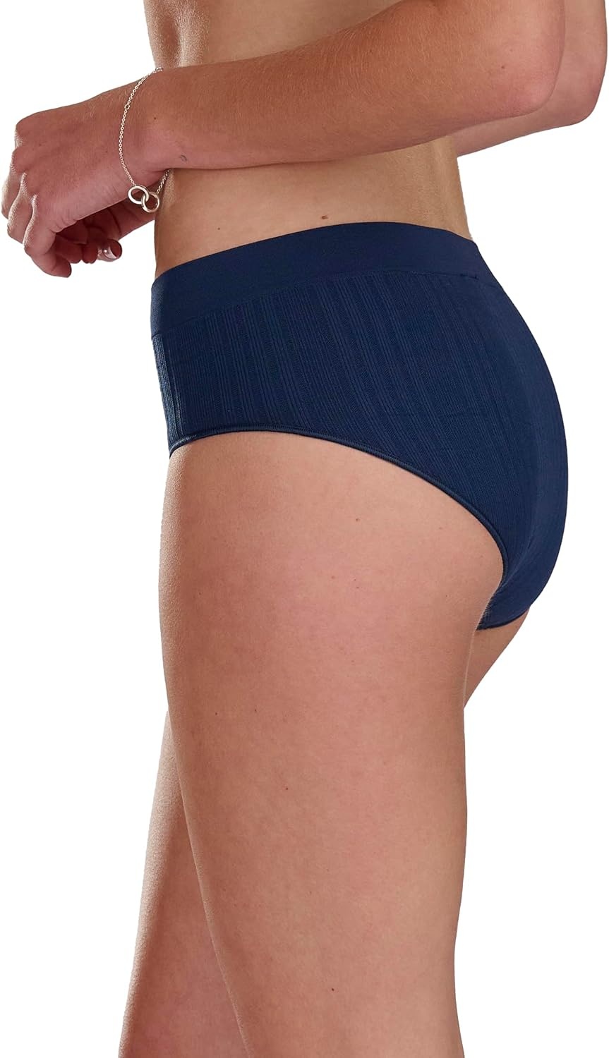 image:imageadidas womens Seamless Brief Panties 3packNight Indigo RibbedLucid Pink ScallopWonder Taupe