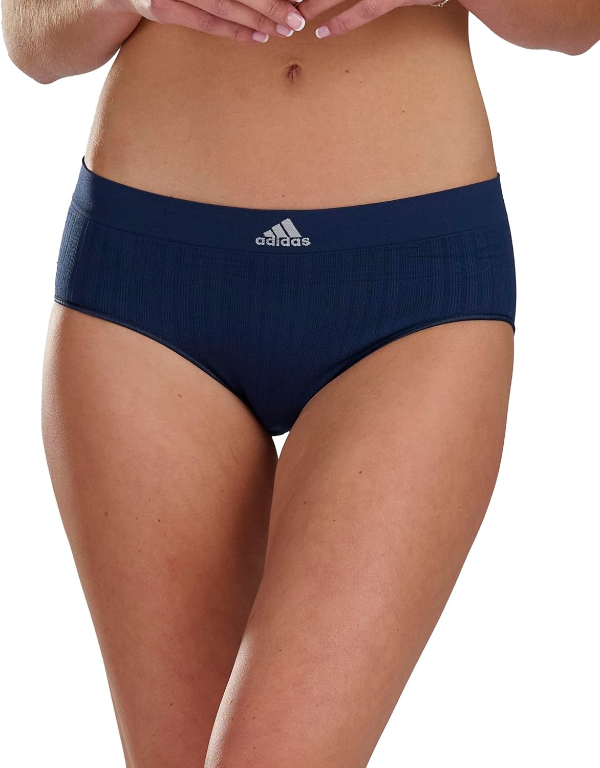 image:imageadidas womens Seamless Brief Panties 3packNight Indigo RibbedLucid Pink ScallopWonder Taupe