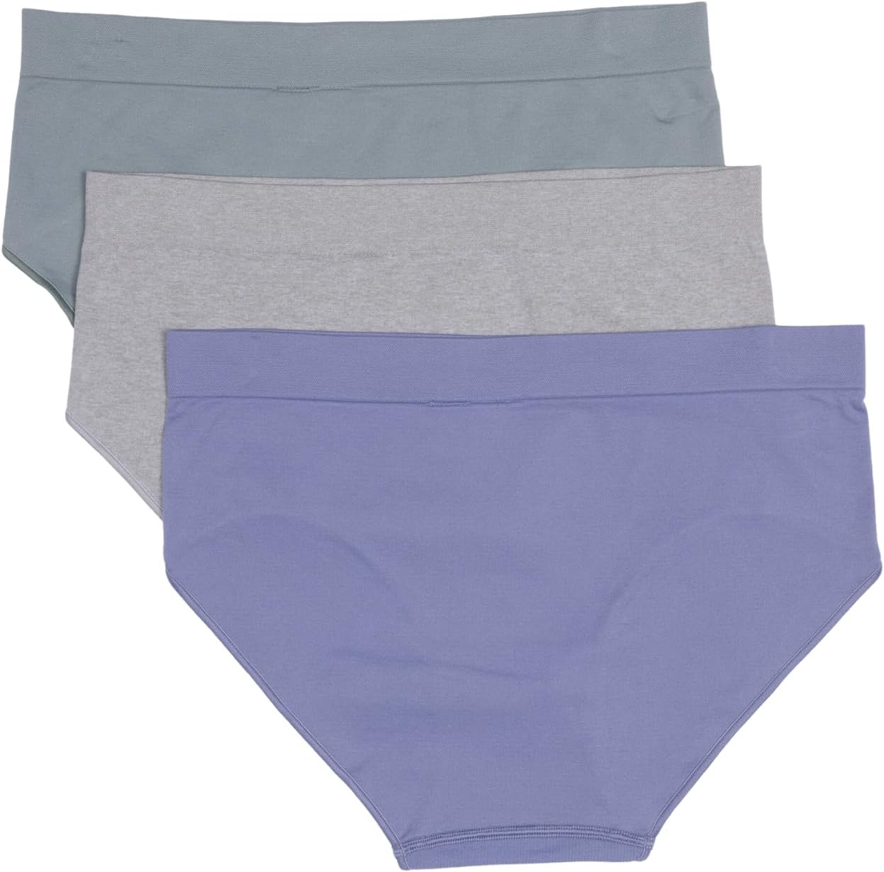 image:imageadidas womens Seamless Brief Panties 3packSilver VioletHeather GreySilver Green