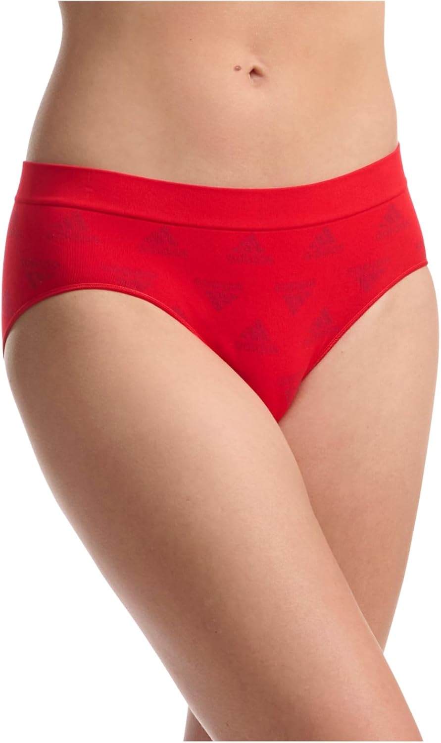 image:imageadidas womens Seamless Brief Panties 3packVivid Red LogoWhiteNight Indigo