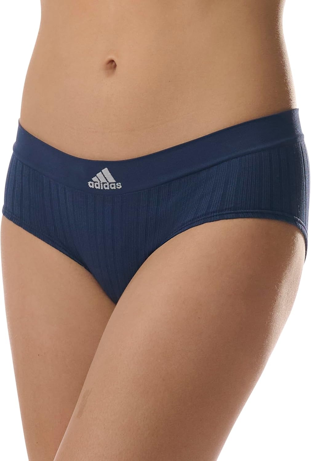 image:imageadidas womens Seamless Hipster Underwear 3 PackBlack RibbedHeather GreyLucid PinkNight Indigo RibbedLucid PinkWonder Taupe