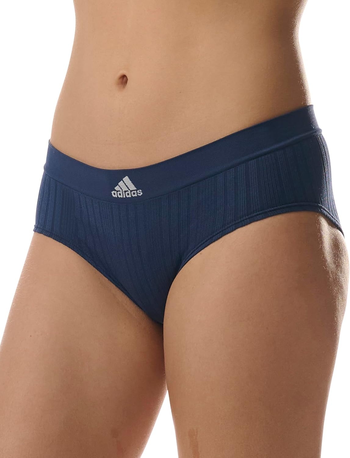 image:imageadidas womens Seamless Hipster Underwear 3 PackBlack RibbedHeather GreyLucid PinkNight Indigo RibbedLucid PinkWonder Taupe