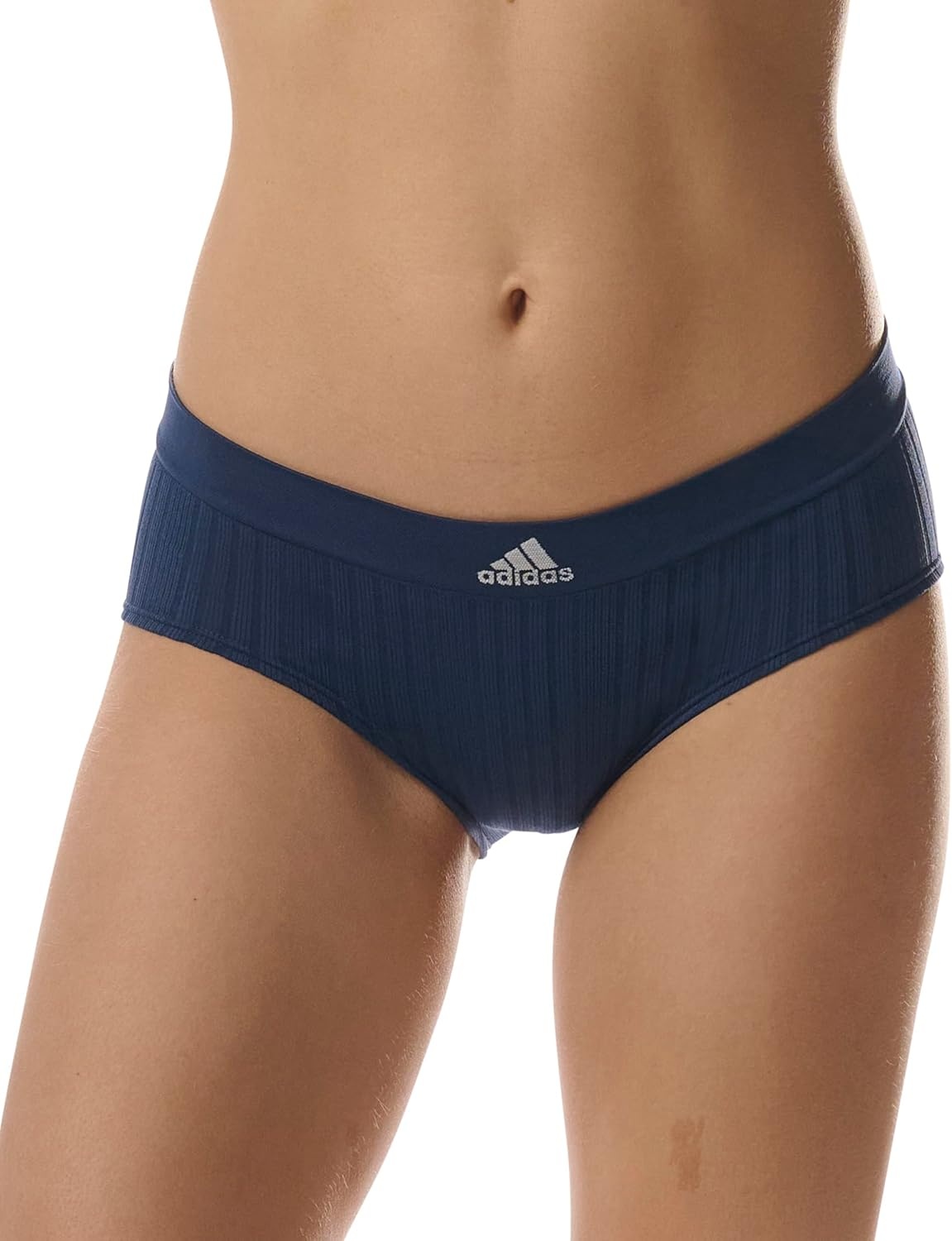 image:imageadidas womens Seamless Hipster Underwear 3 PackBlack RibbedHeather GreyLucid PinkNight Indigo RibbedLucid PinkWonder Taupe