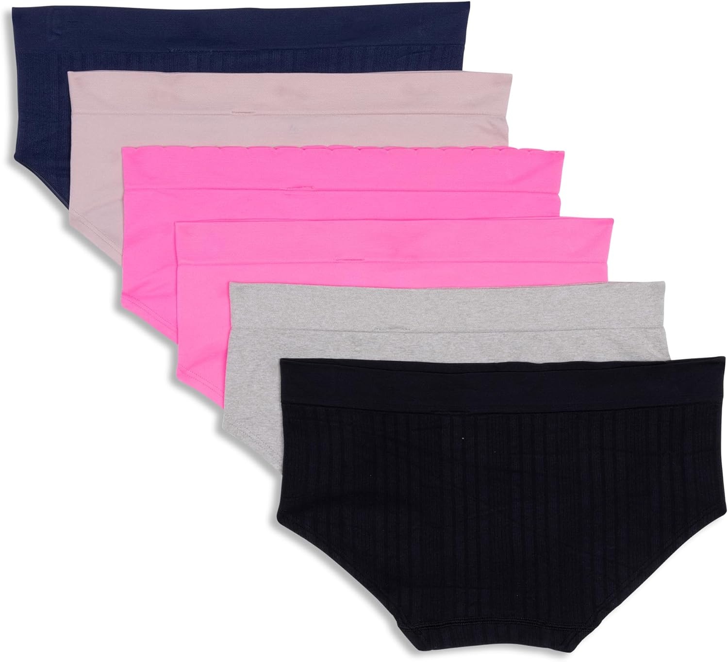 image:imageadidas womens Seamless Hipster Underwear 3 PackBlack RibbedHeather GreyLucid PinkNight Indigo RibbedLucid PinkWonder Taupe