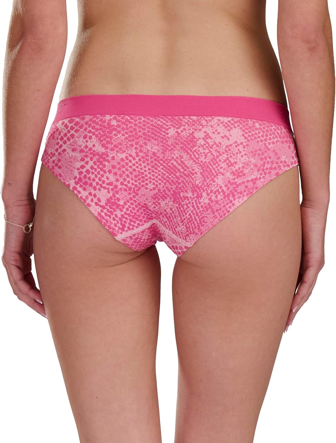 image:imageadidas womens Seamless Hipster Underwear 3 PackPink SnakeHeather GreyBlack 6 Pack