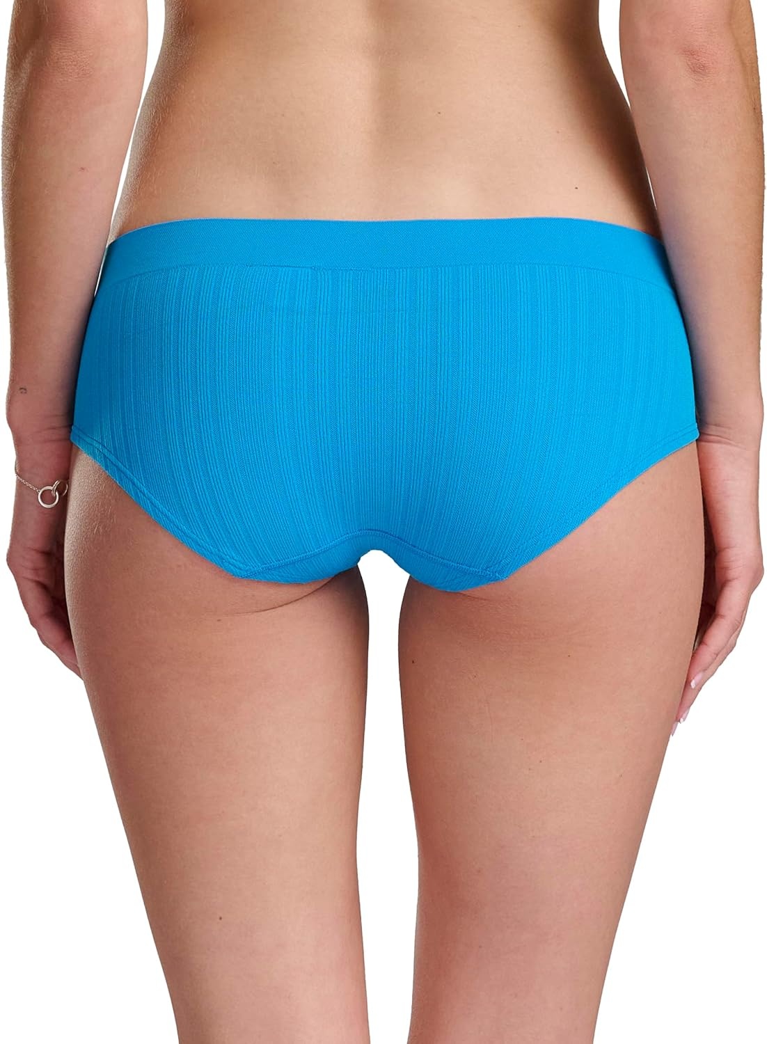 image:imageadidas womens Seamless Hipster Underwear 3 PackPulse Blue RibbedClear SkyToasted Almond
