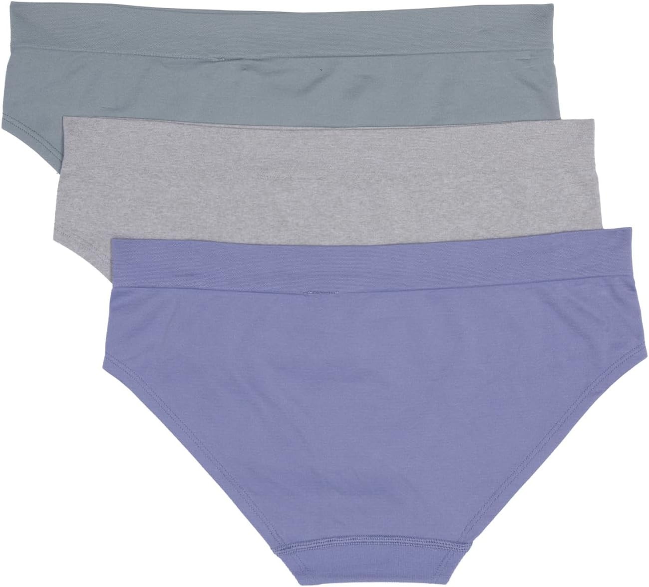 image:imageadidas womens Seamless Hipster Underwear 3 PackSilver VioletHeather GreySilver Green
