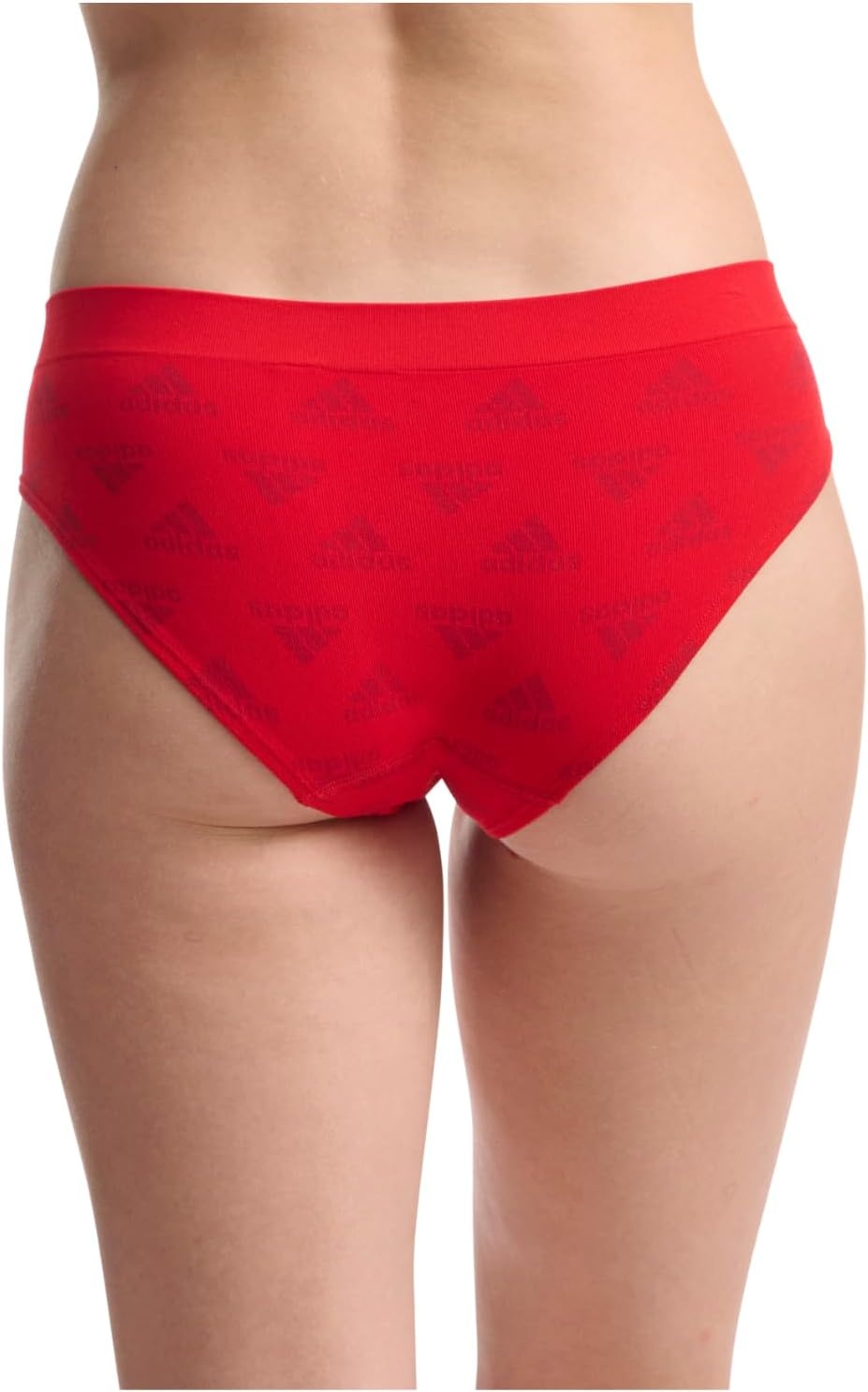 image:imageadidas womens Seamless Hipster Underwear 3 PackVivid Red LogoWhiteNight Indigo