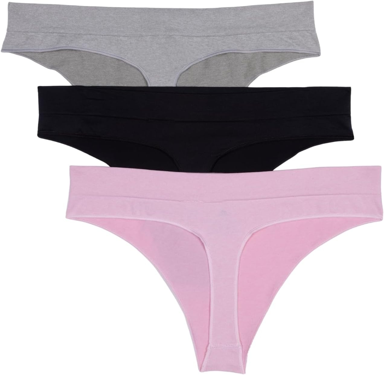 image:imageadidas womens Seamless Thong Underwear 3packPink HeatherBlackHeather Grey